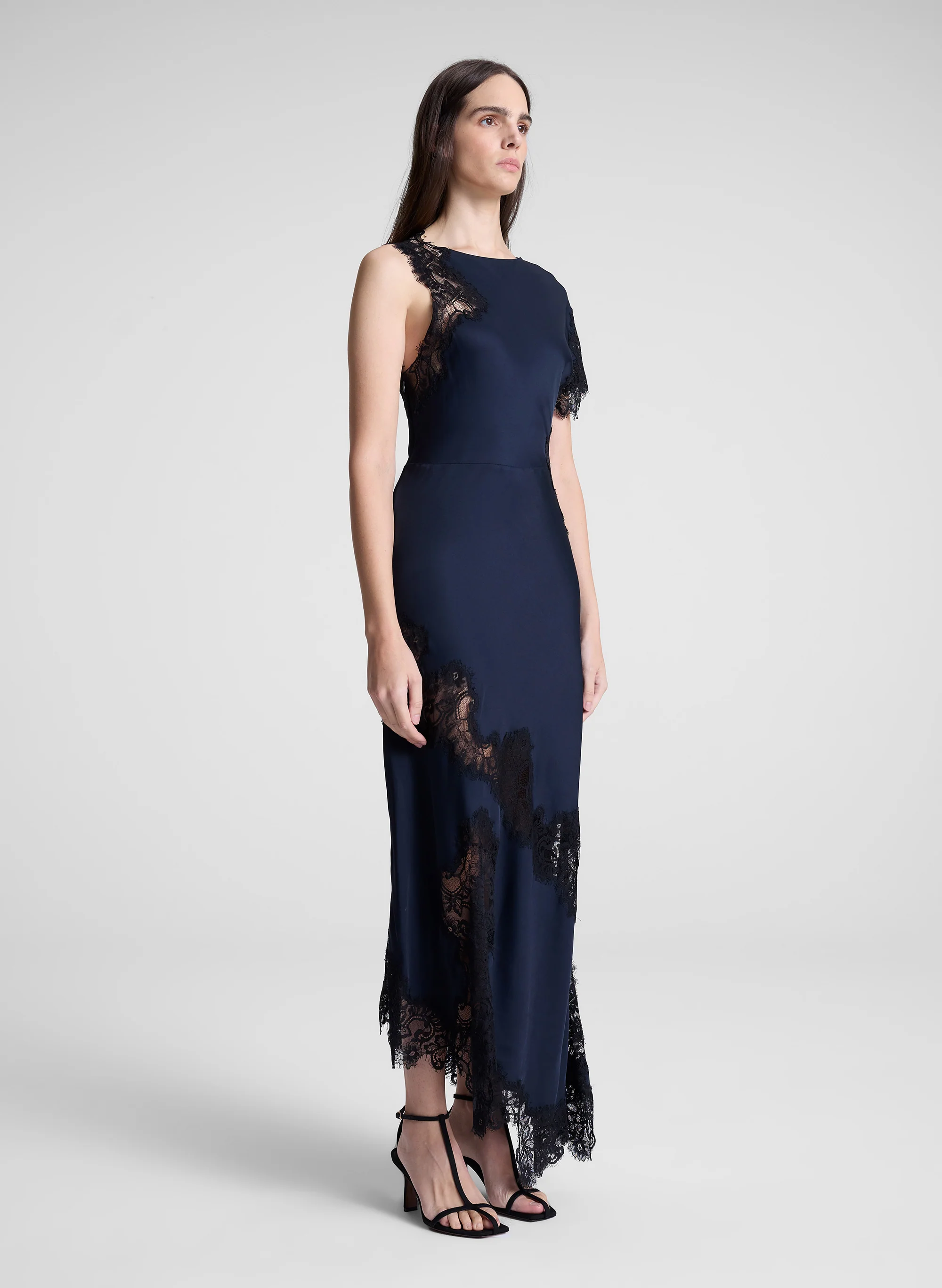 Alessia Satin and Lace Maxi Dress - Image 3