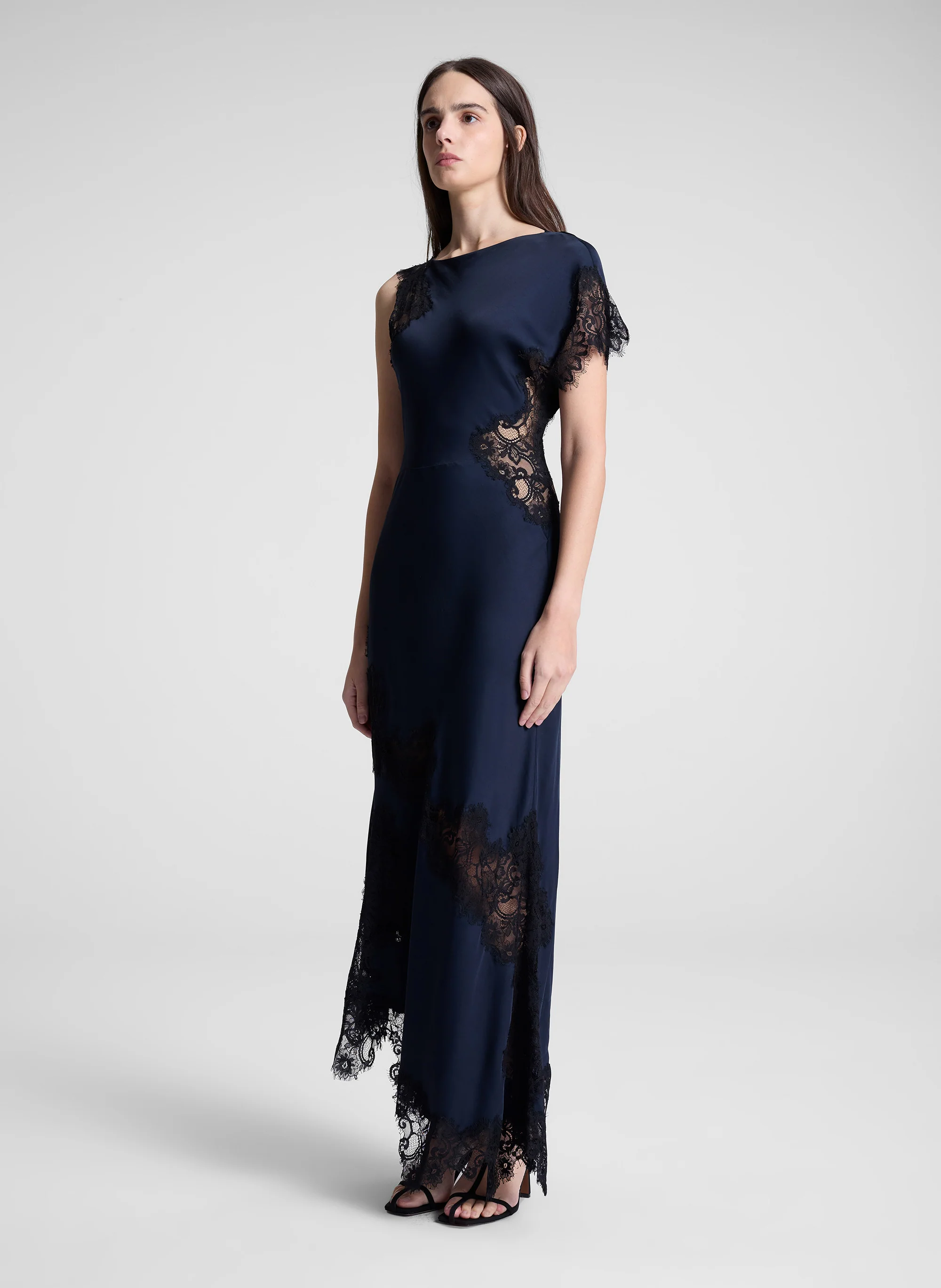 Alessia Satin and Lace Maxi Dress - Image 4