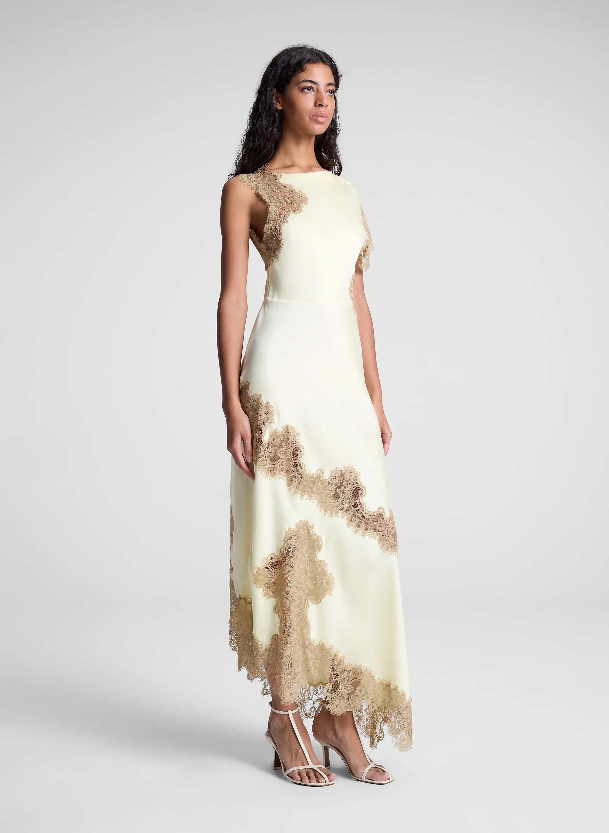Alessia Satin and Lace Maxi Dress - Image 3