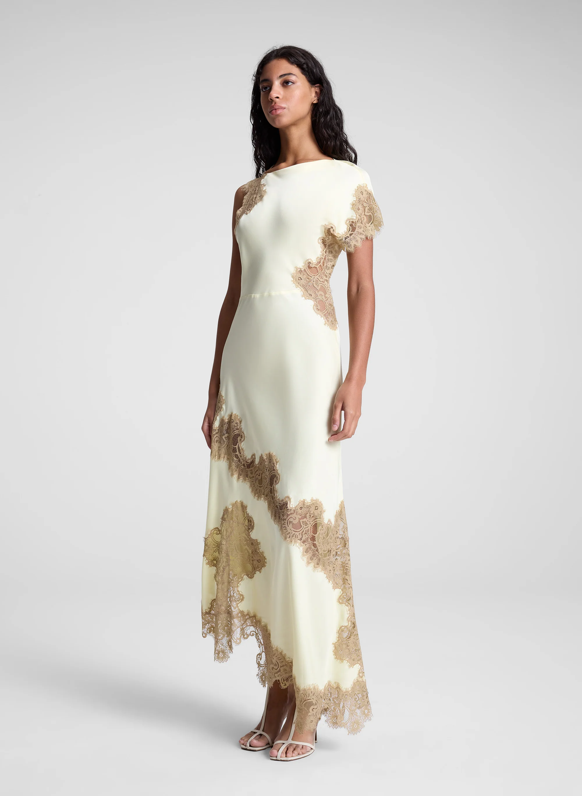 Alessia Satin and Lace Maxi Dress - Image 4