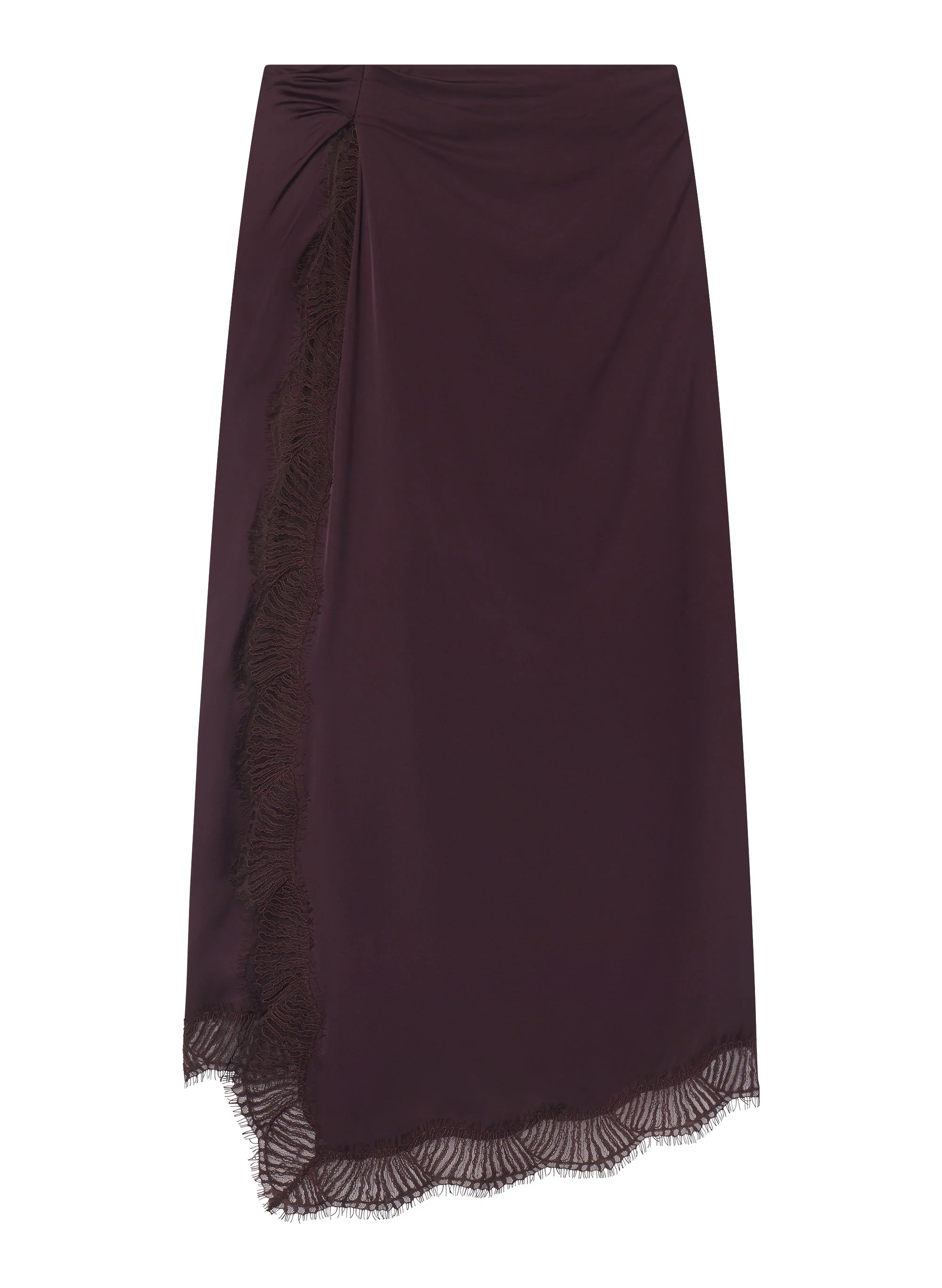 Bella Satin and Lace Midi Skirt - Image 6