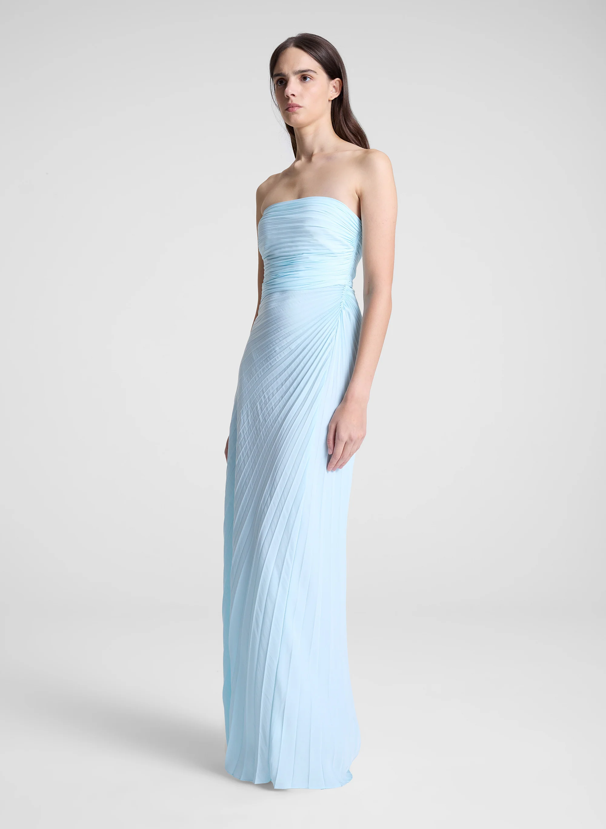 Bianca Strapless Pleated Maxi Dress - Image 4