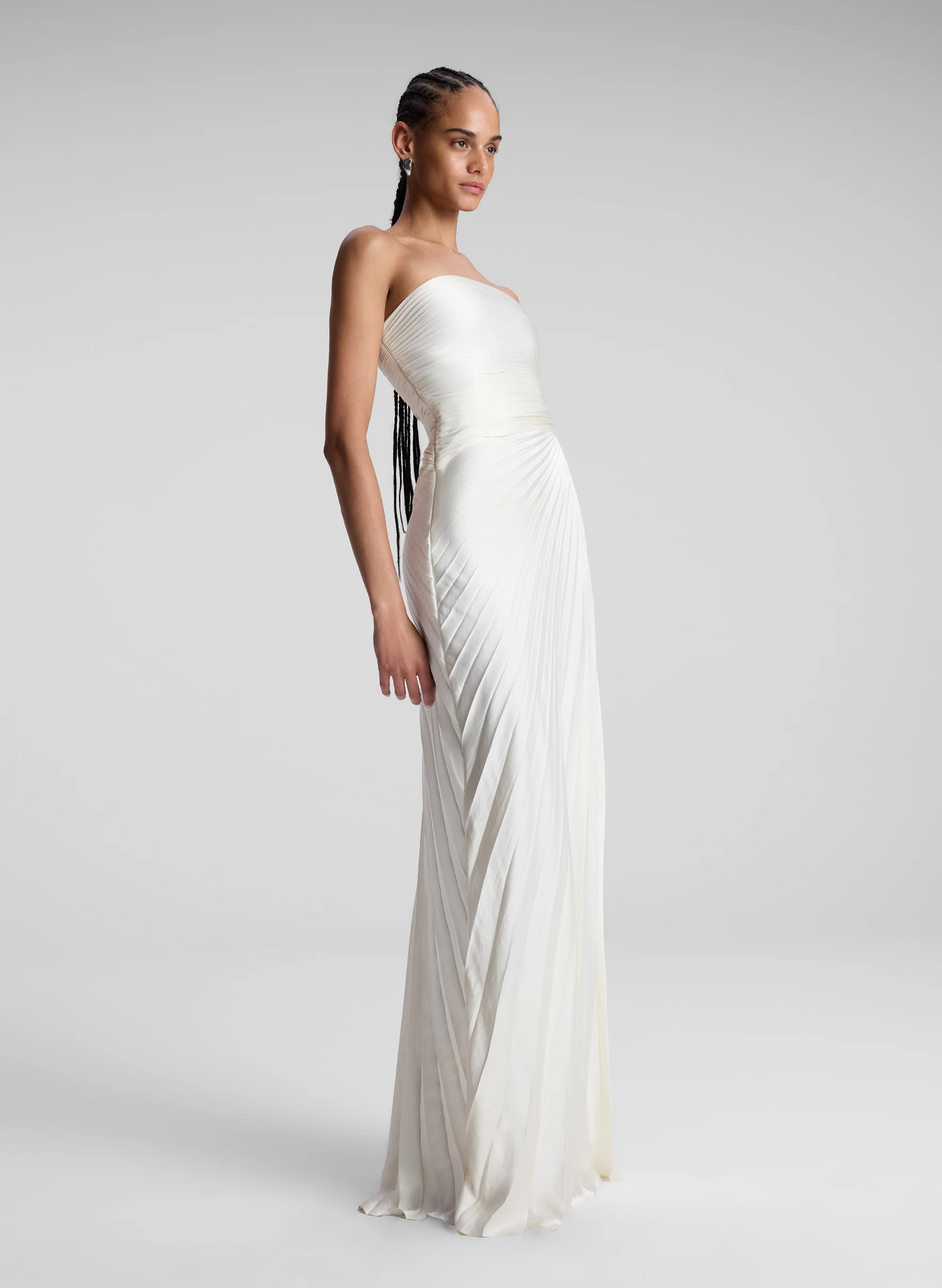 Bianca Strapless Pleated Maxi Dress - Image 3