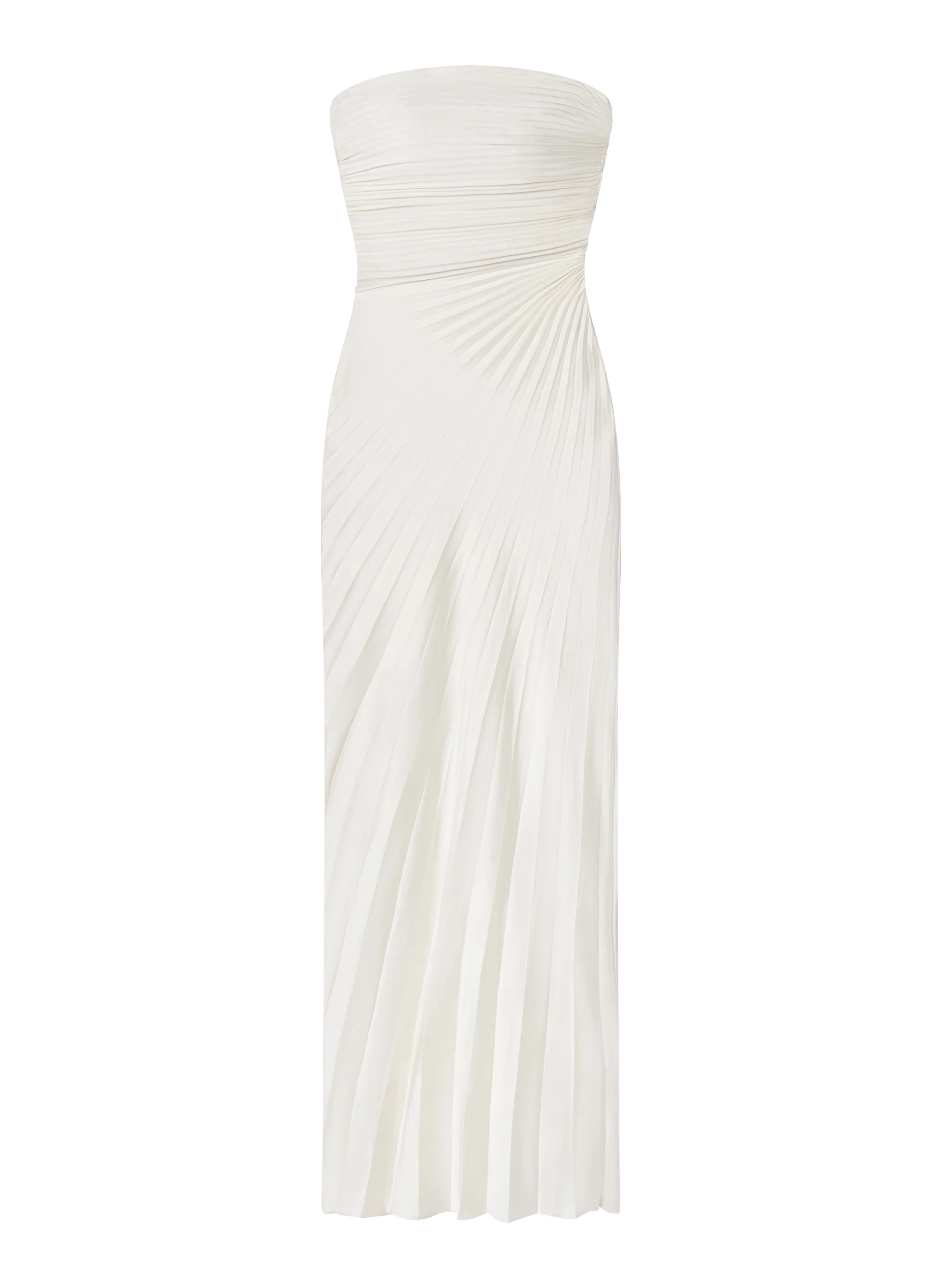 Bianca Strapless Pleated Maxi Dress - Image 6
