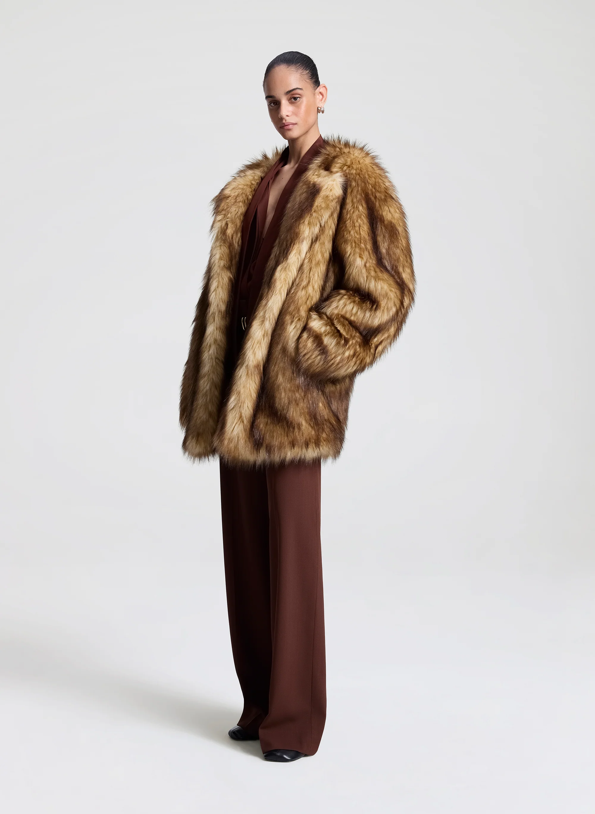 Bria Faux Fur Coat - Image 4