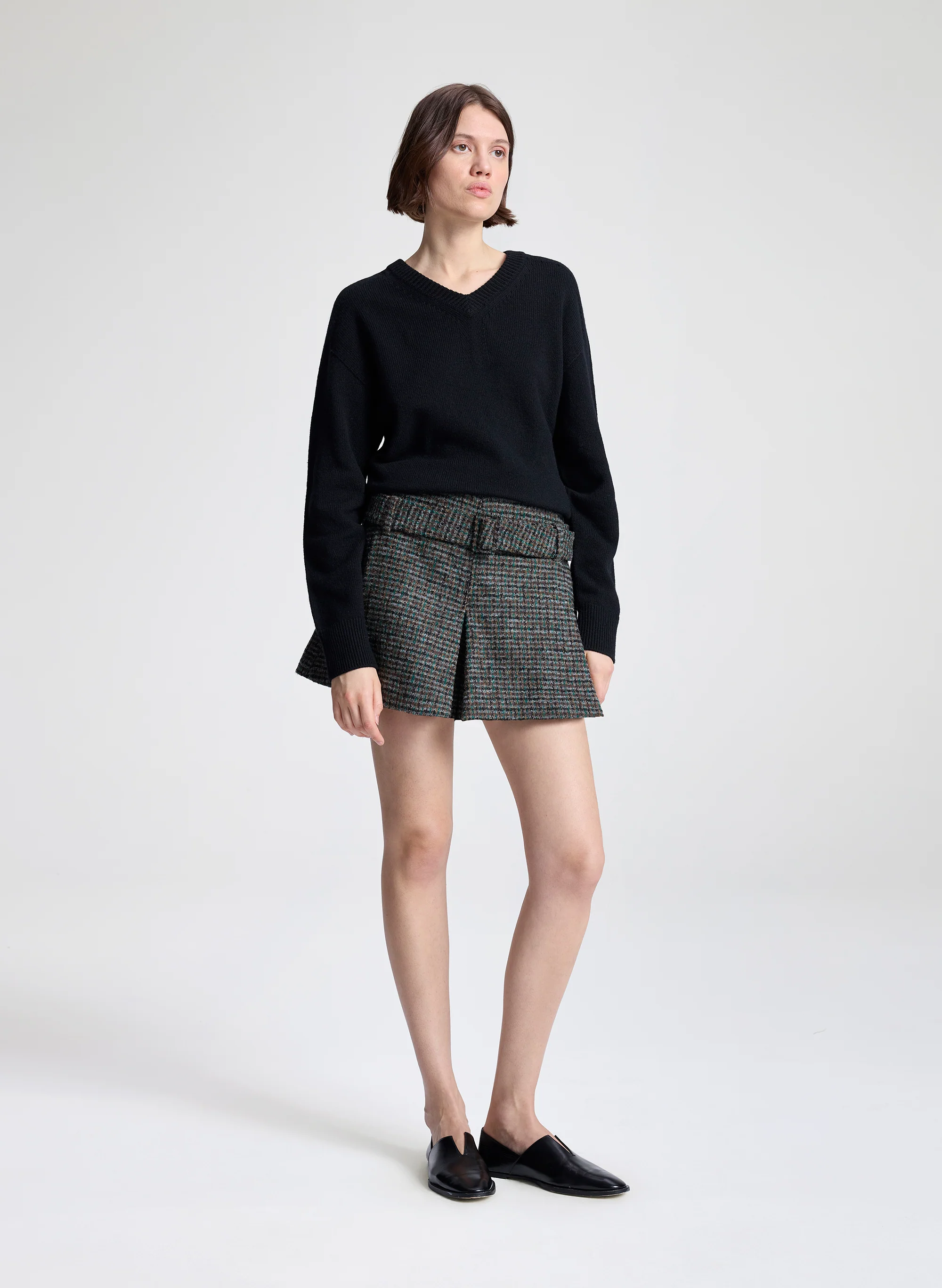 Como Tweed Belted Short - Image 3