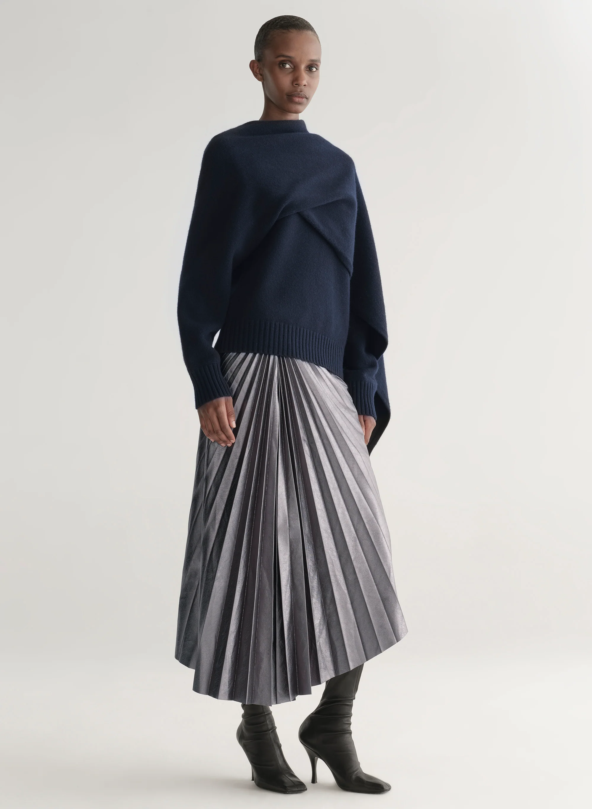Davin Draped Wool Sweater - Image 3