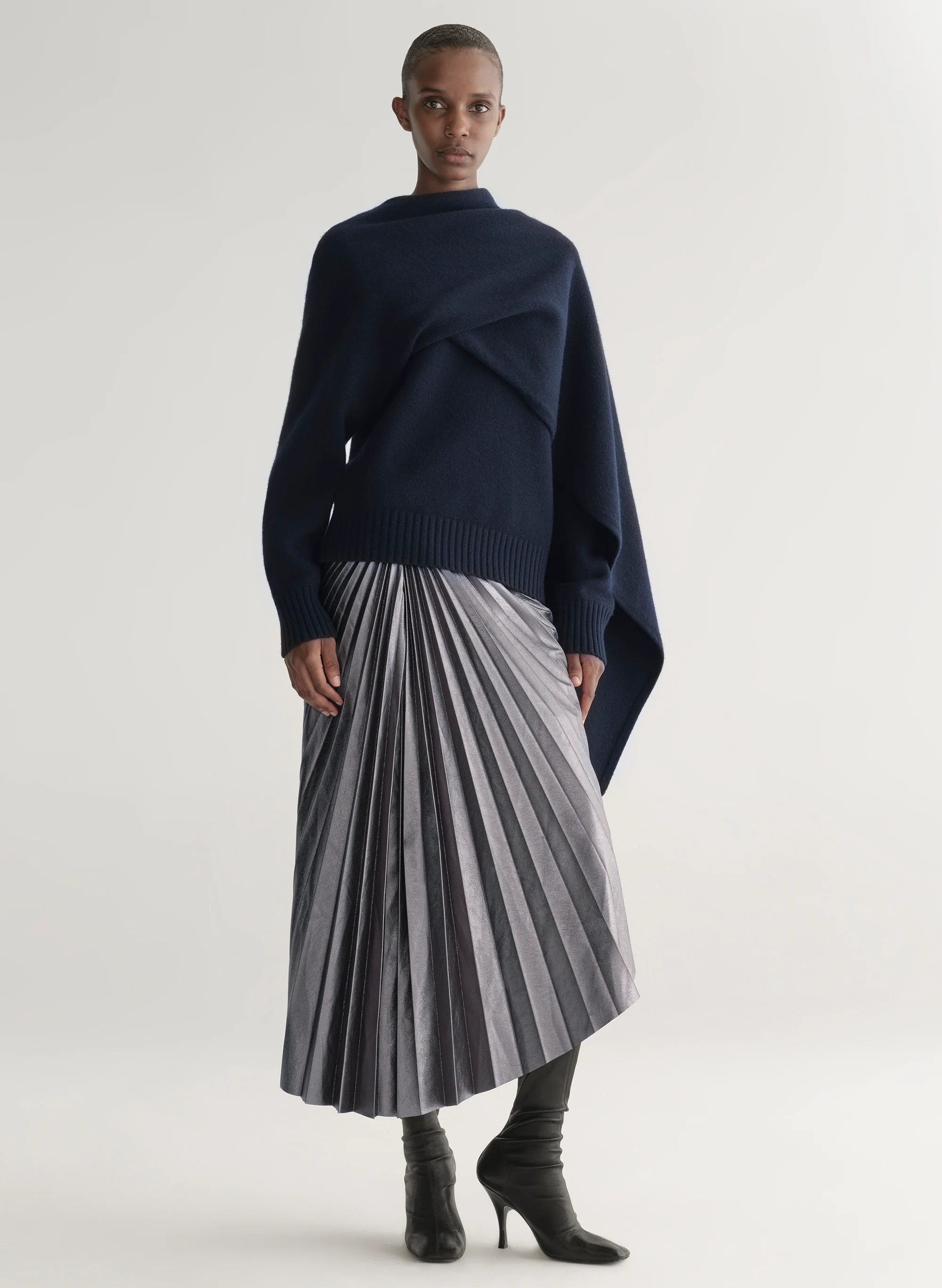 Davin Draped Wool Sweater - Image 4