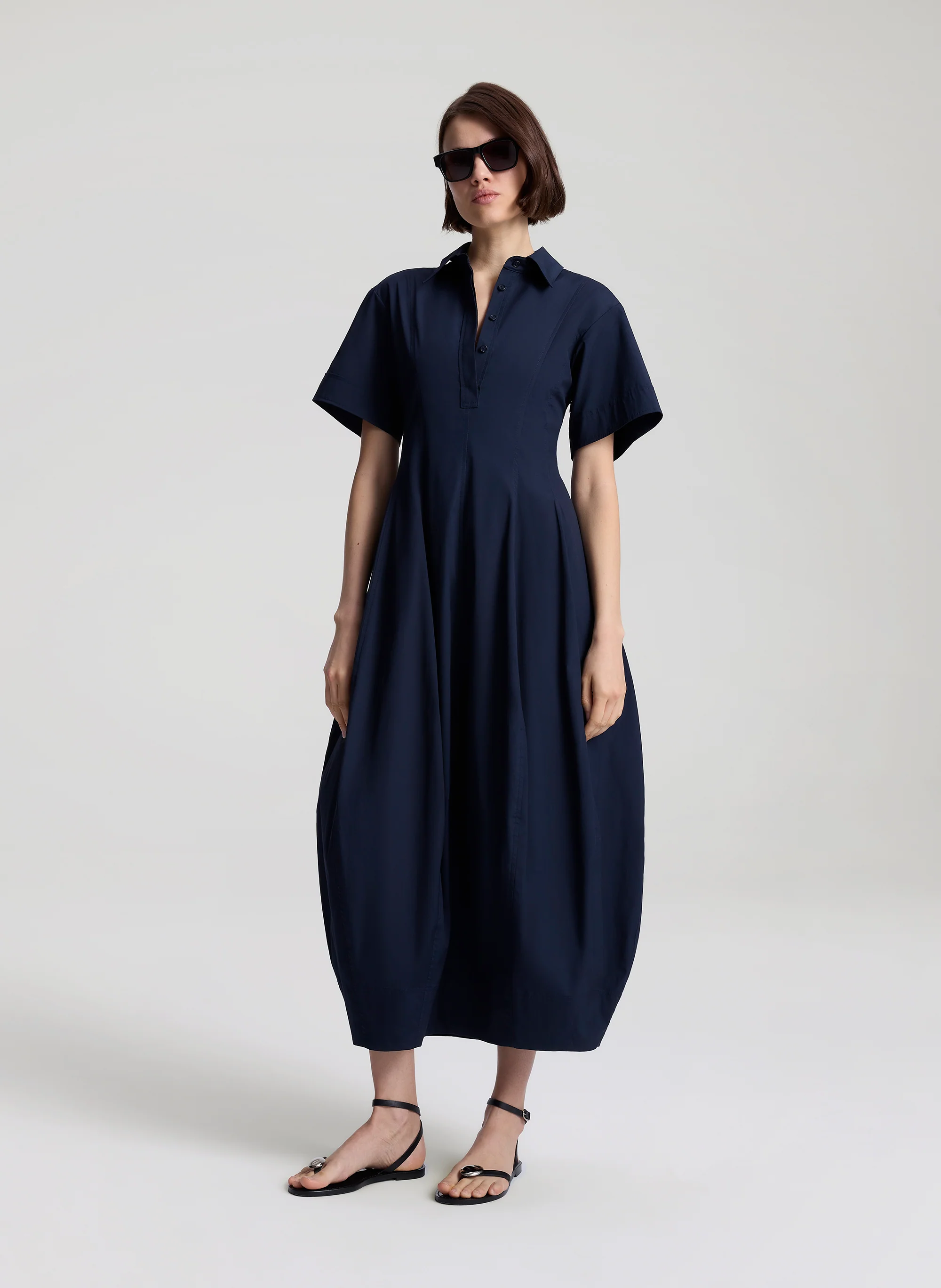 Della Stretch Cotton Midi Dress - Image 3