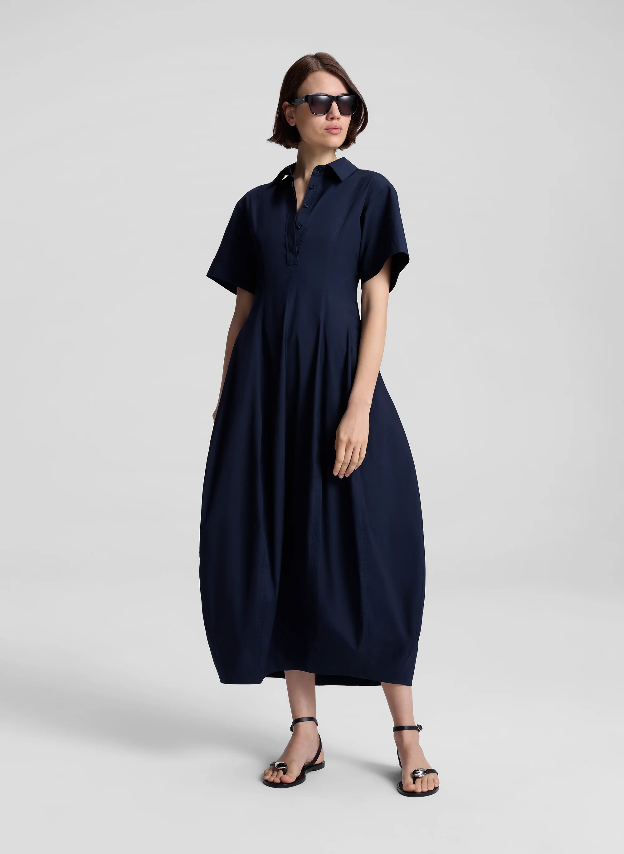 Della Stretch Cotton Midi Dress - Image 4