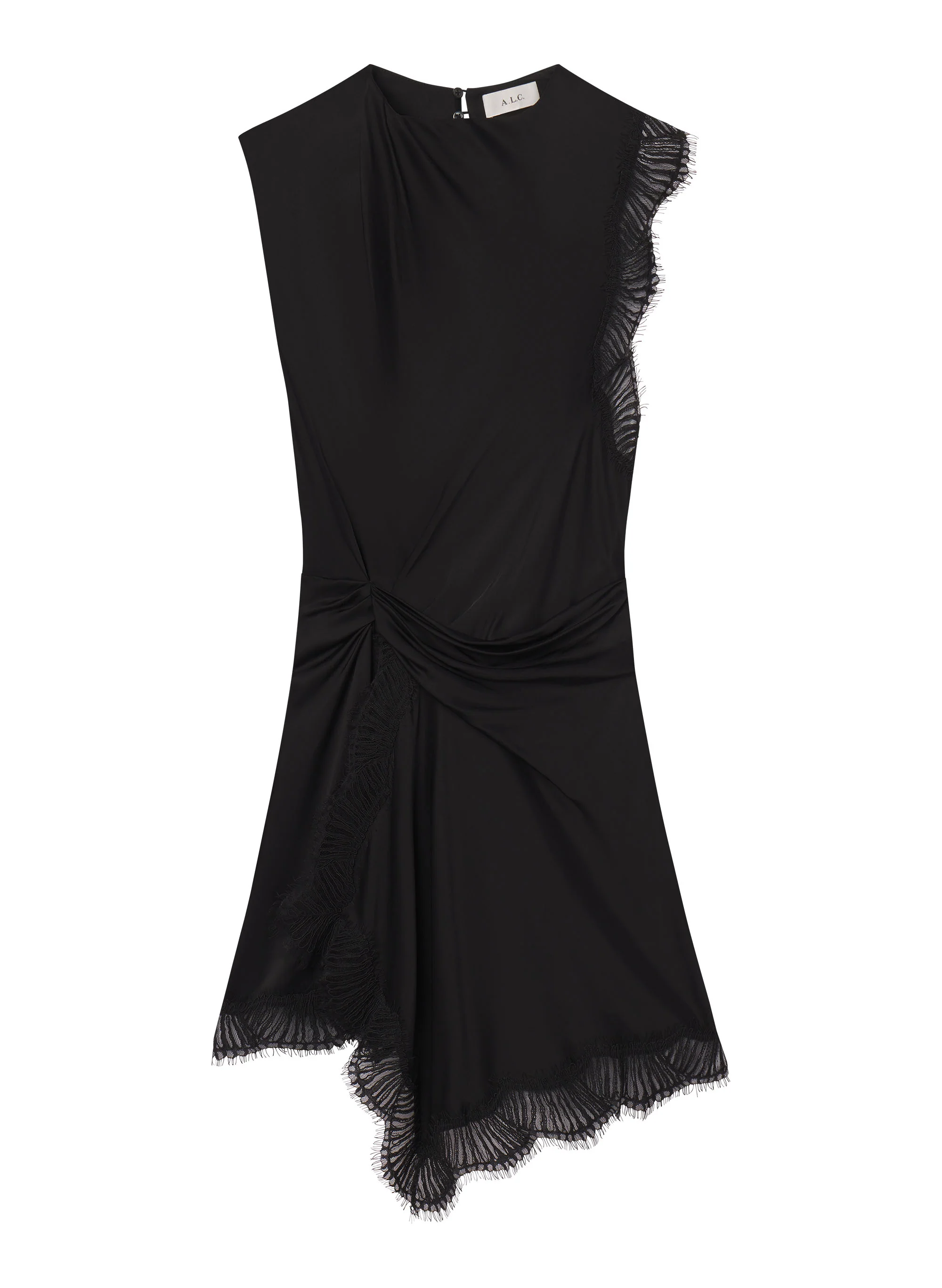 Dion Satin and Lace Mini Dress - Image 6