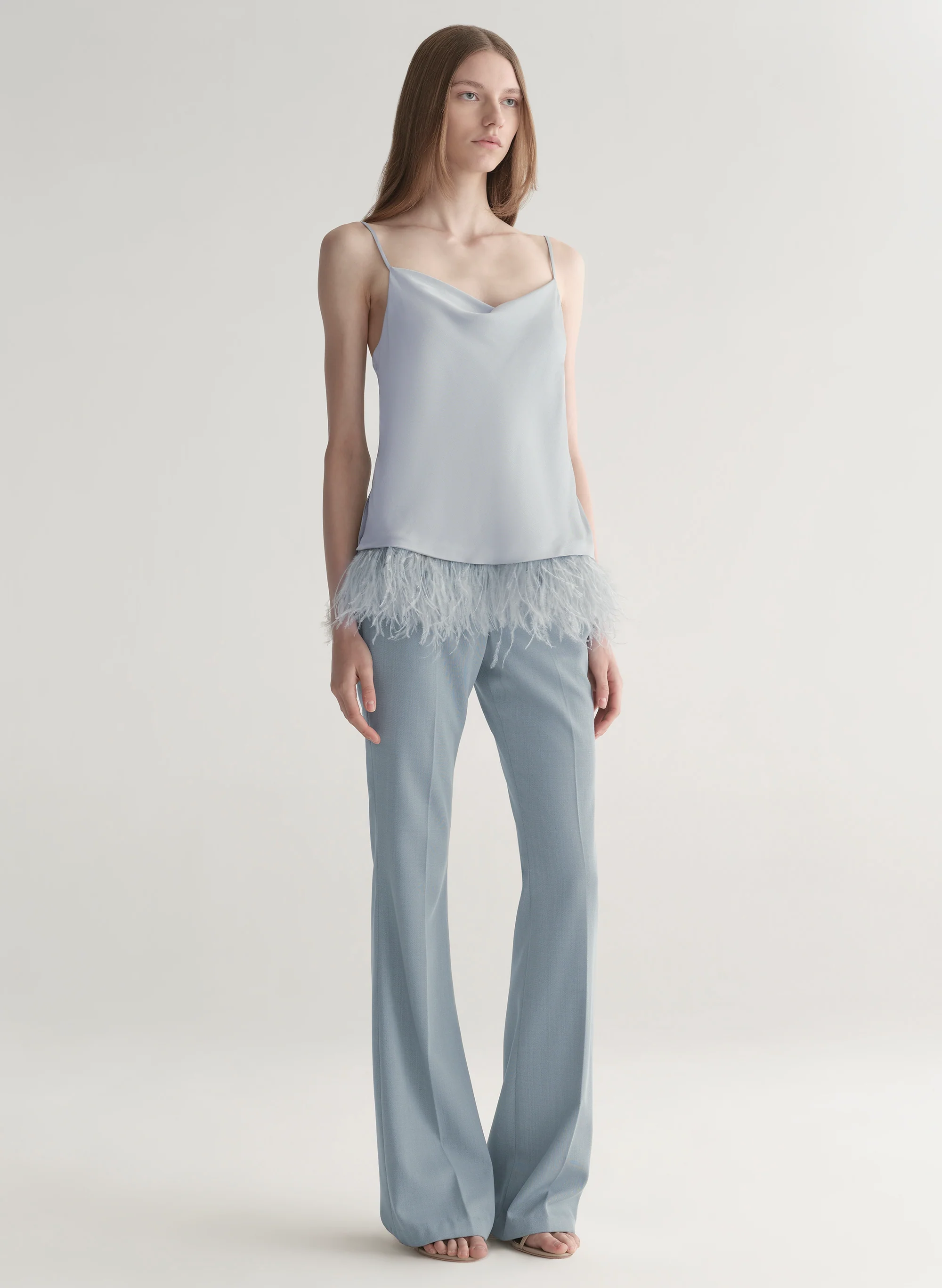 Eliza Feather Trimmed Camisole Top - Image 4