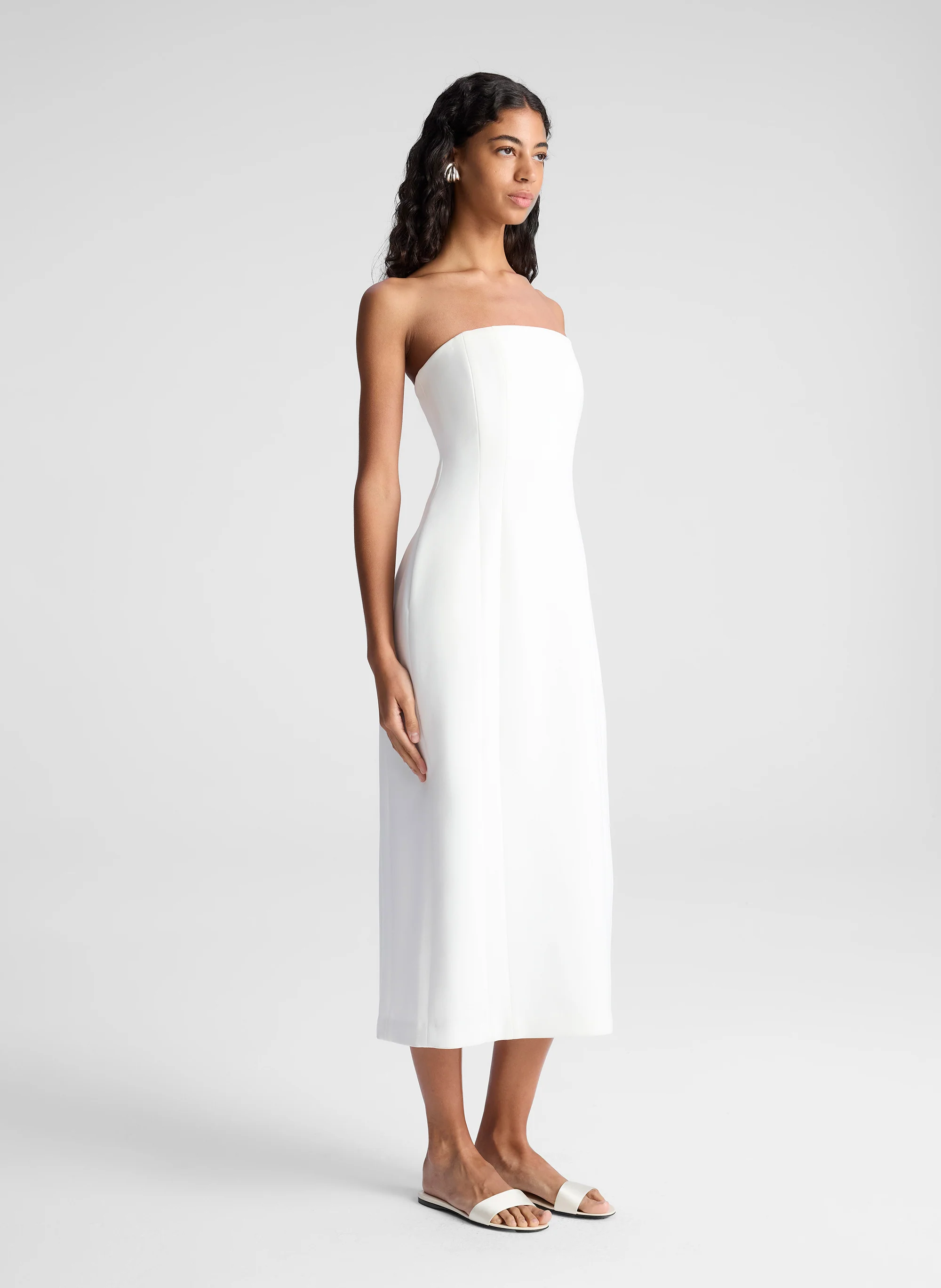 Elizabeth Strapless Midi Dress - Image 3