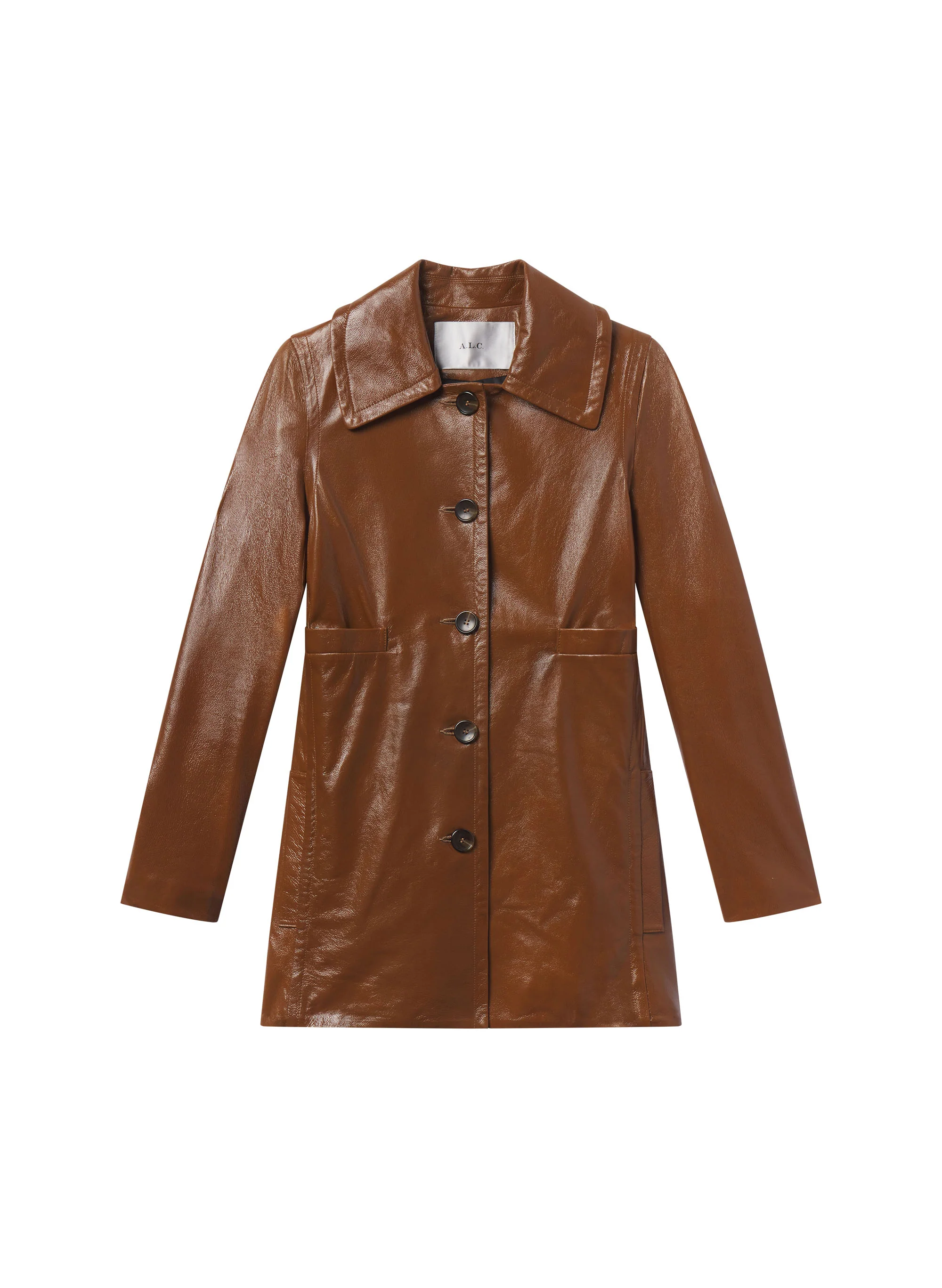 Ghia Glossy Leather Jacket - Image 6