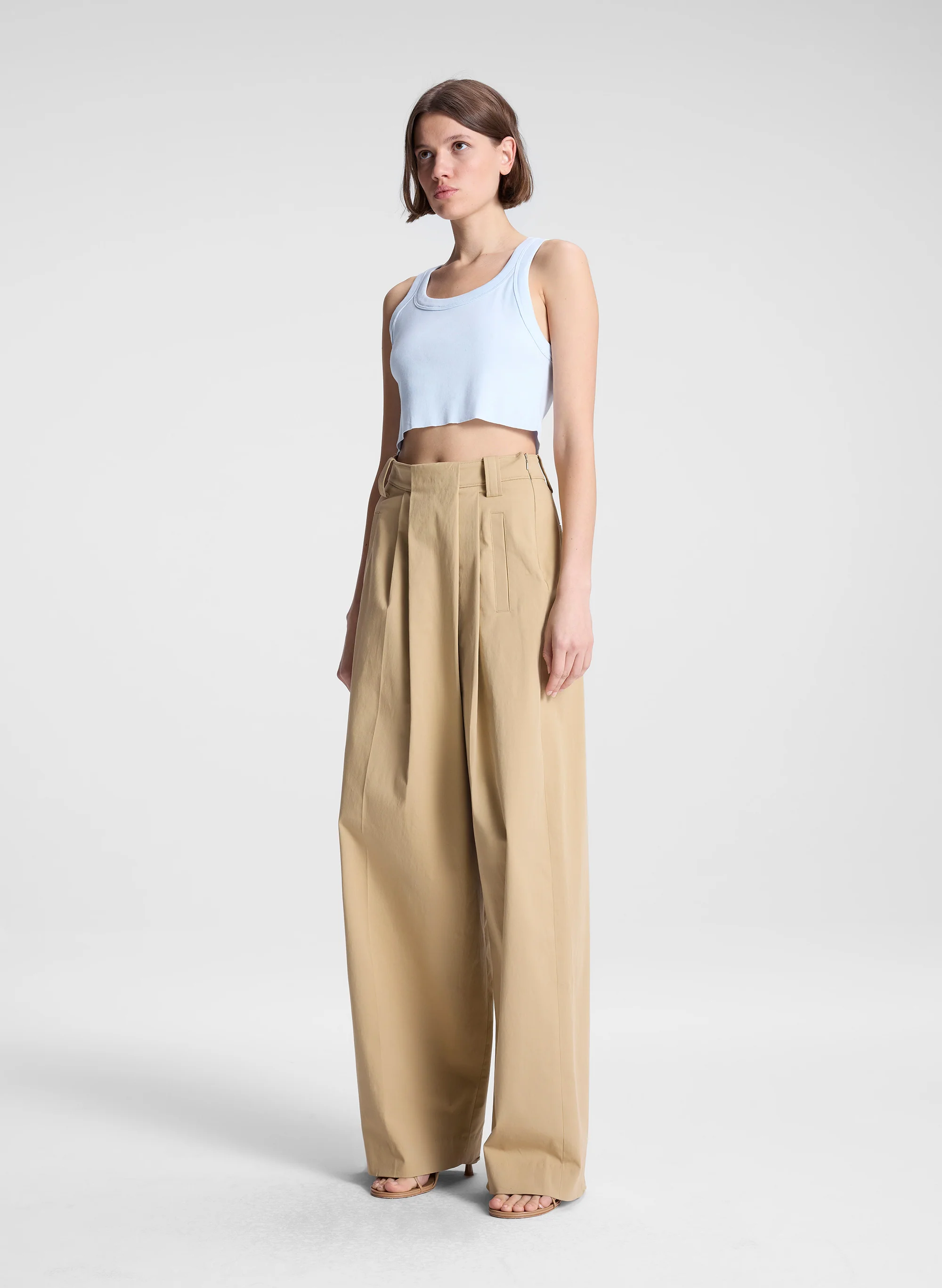 Halsey Cropped Cotton Rib Tank - Image 4