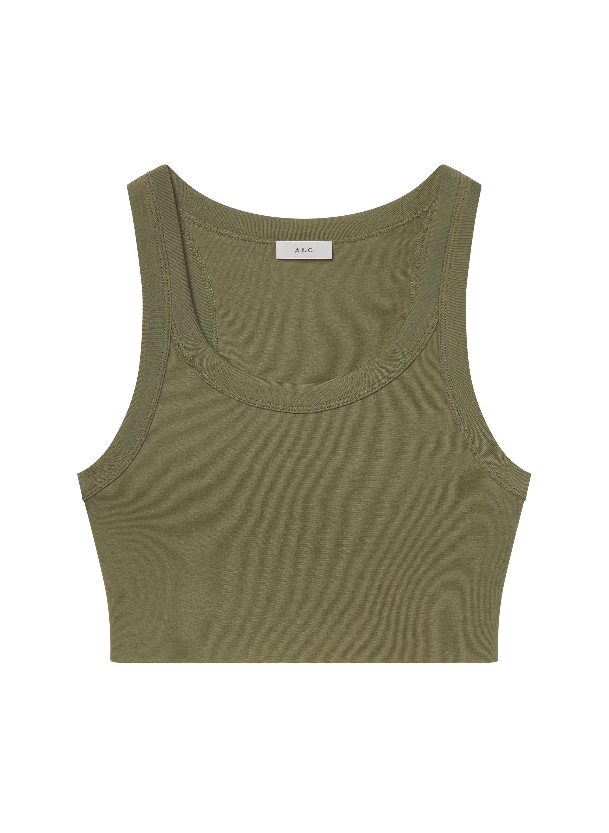 Halsey Cropped Cotton Rib Tank - Image 6