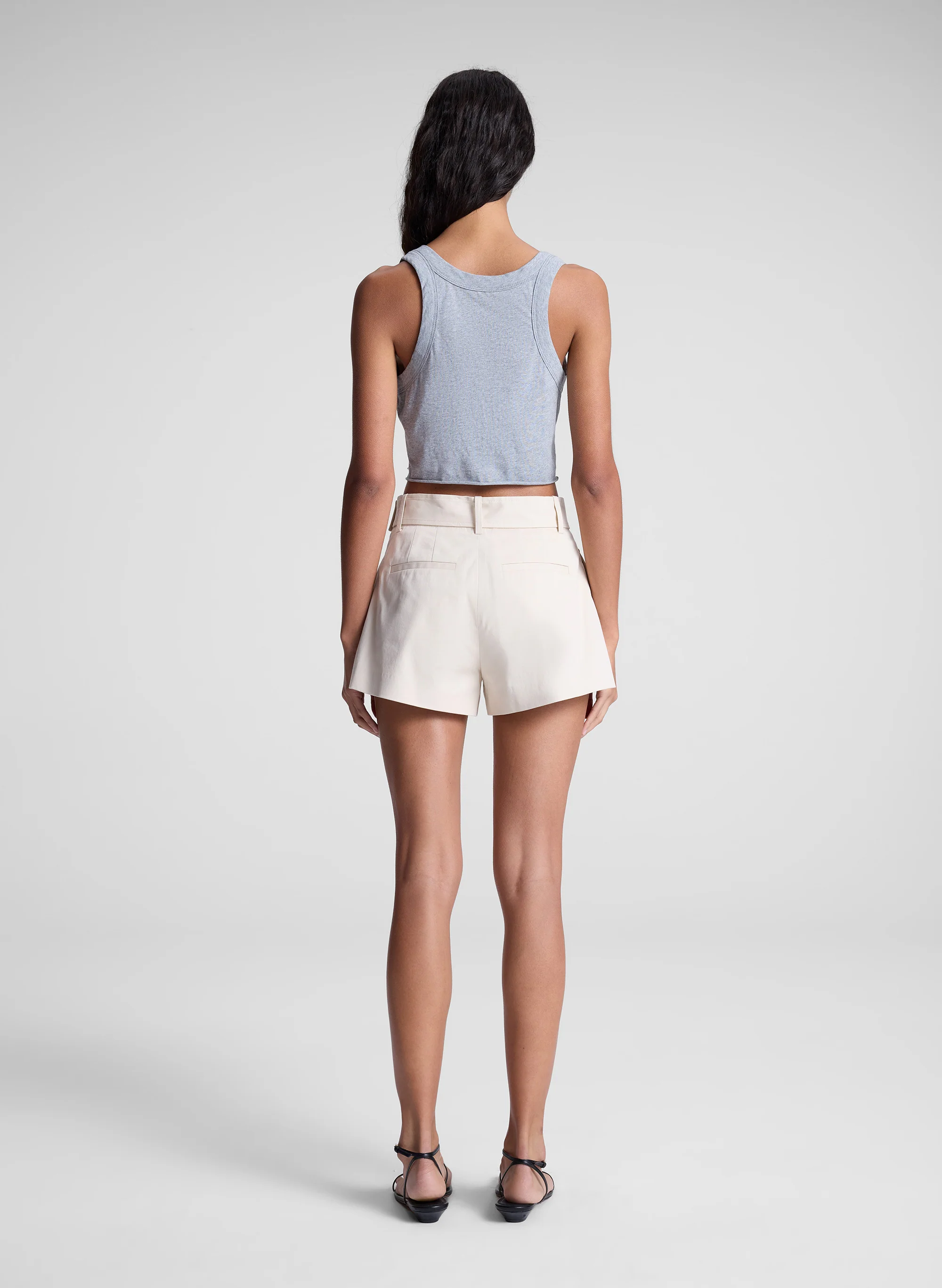 Halsey Cropped Cotton Rib Tank - Image 5