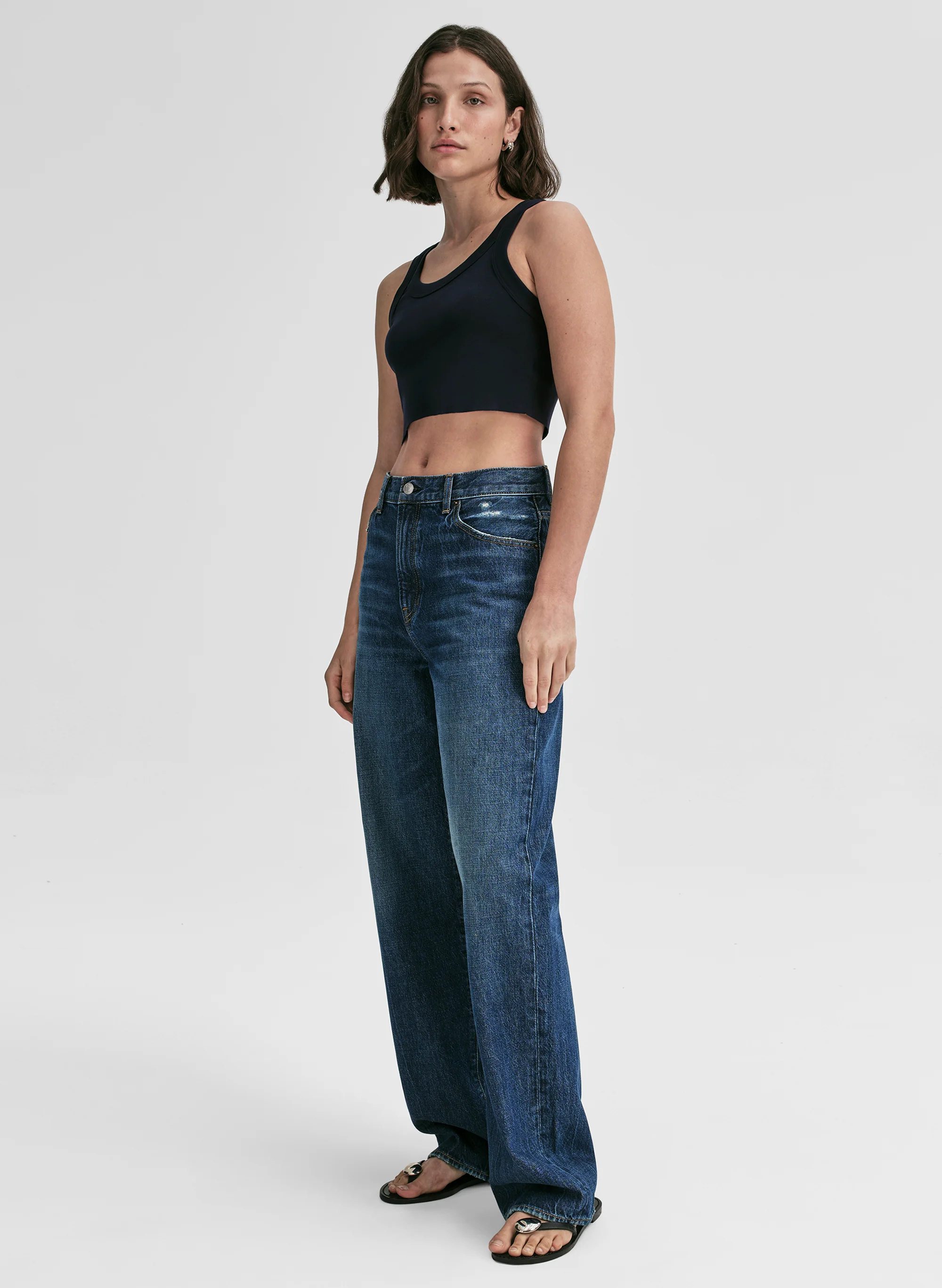 Halsey Cropped Cotton Rib Tank - Image 4
