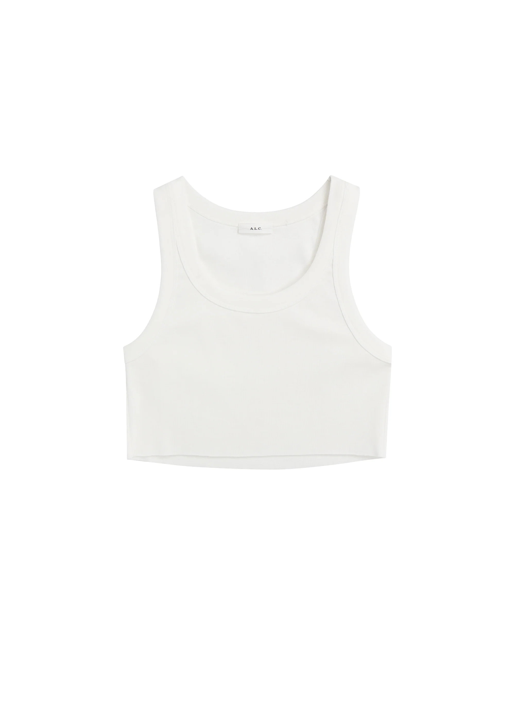 Halsey Cropped Cotton Rib Tank - Image 6
