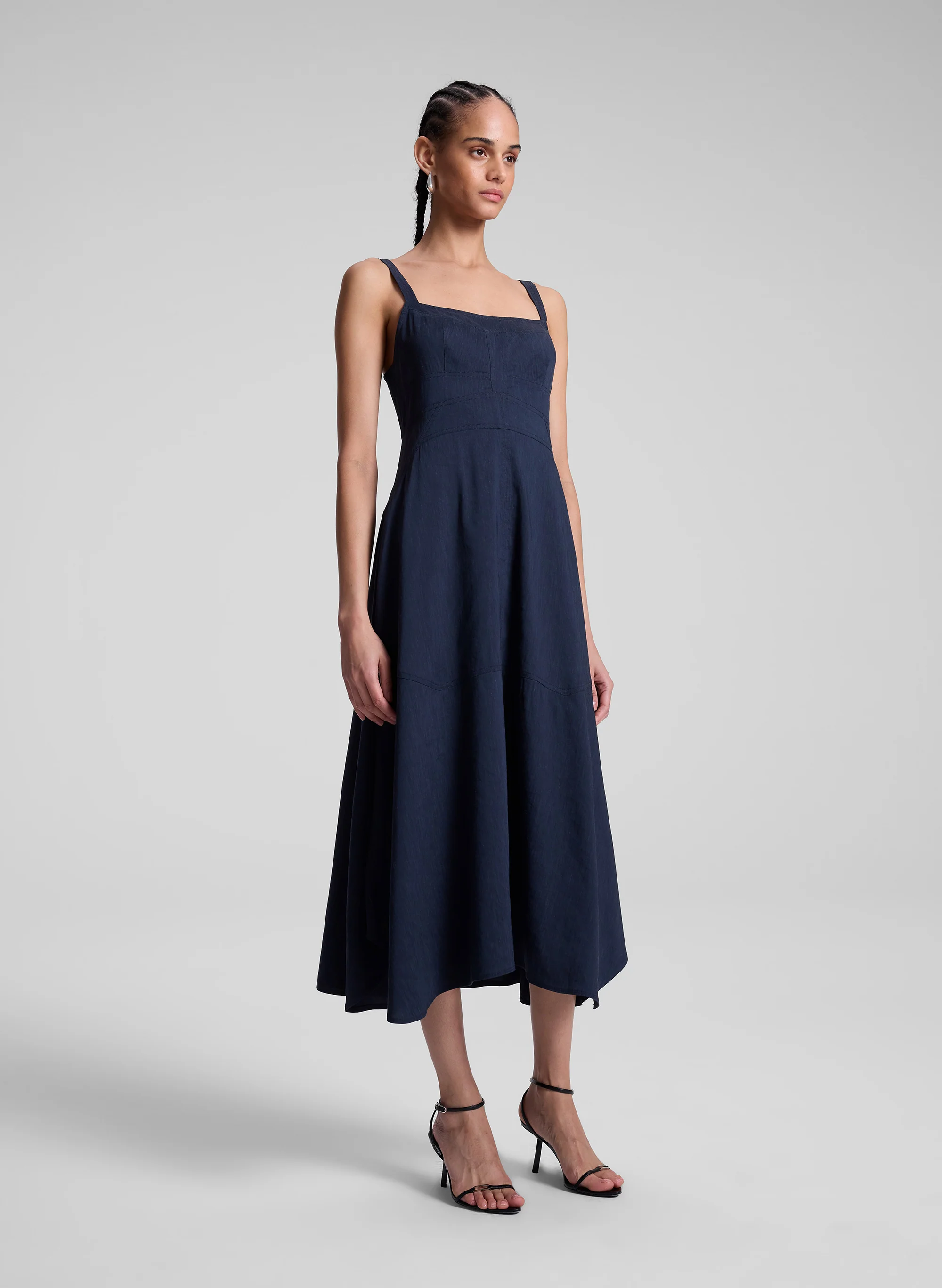 Harlow Linen Midi Dress - Image 3