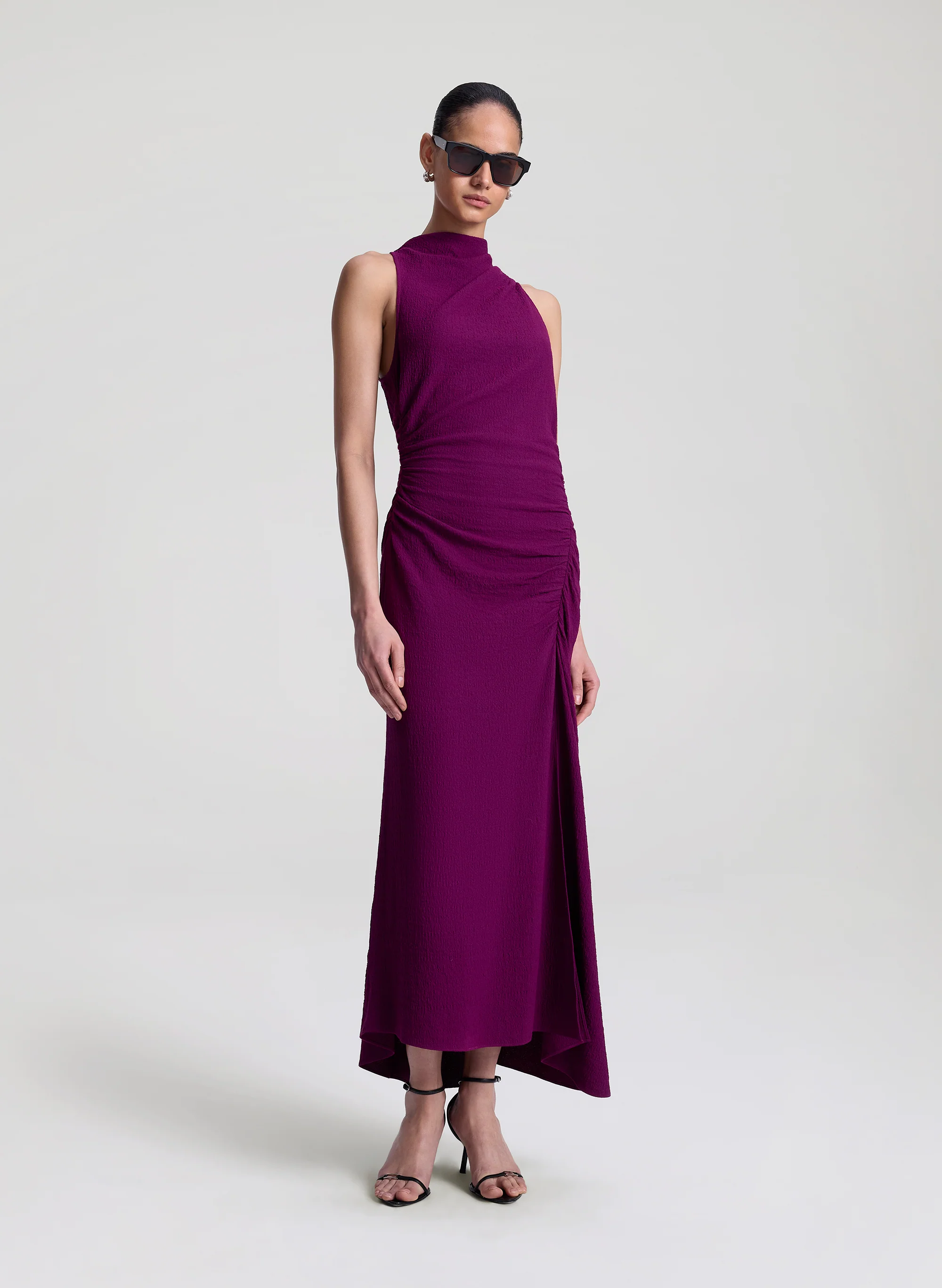 Inez Textured Midi Dress - Image 3