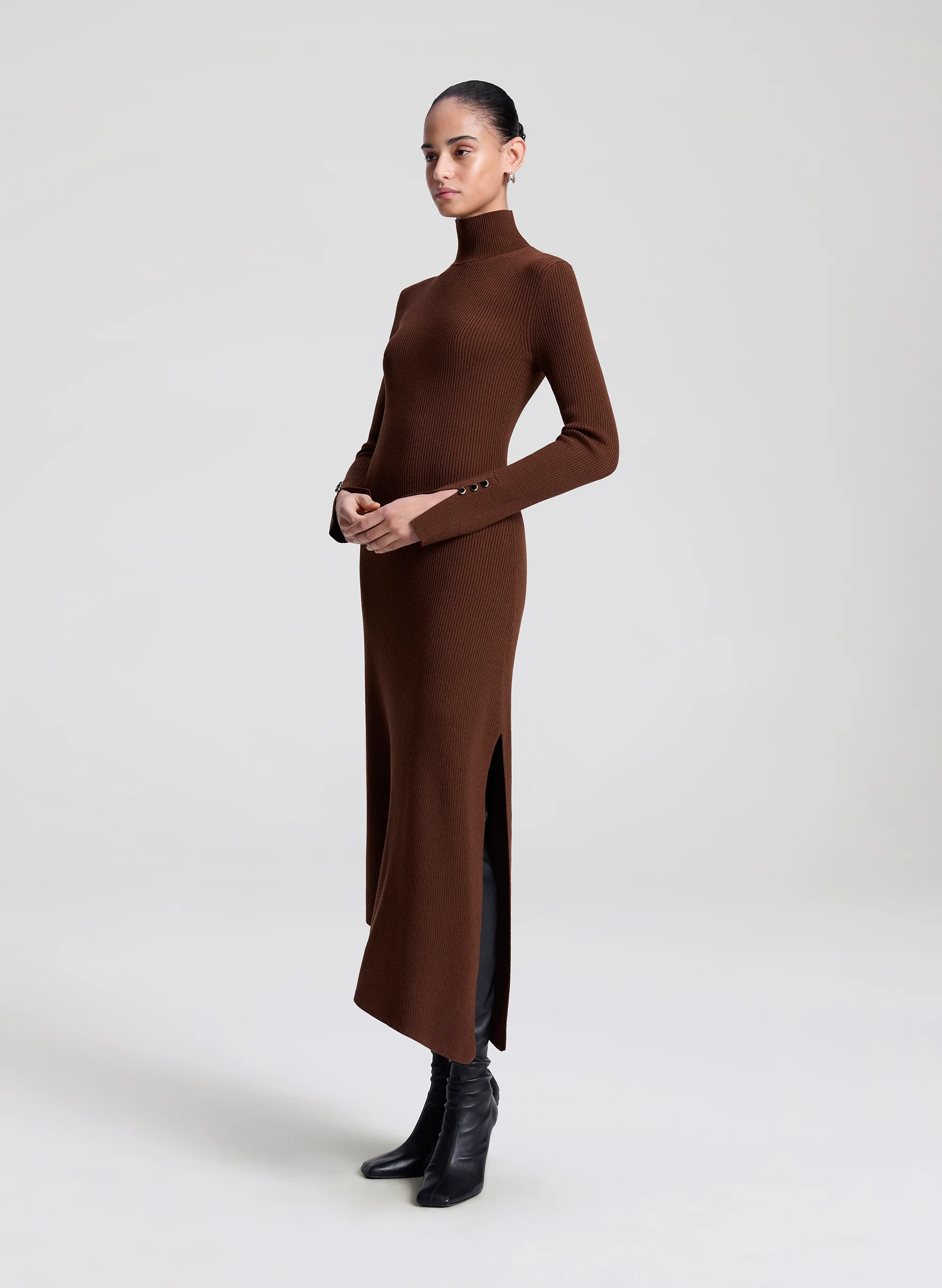 Jett Knit Merino Turtleneck Midi Dress - Image 4