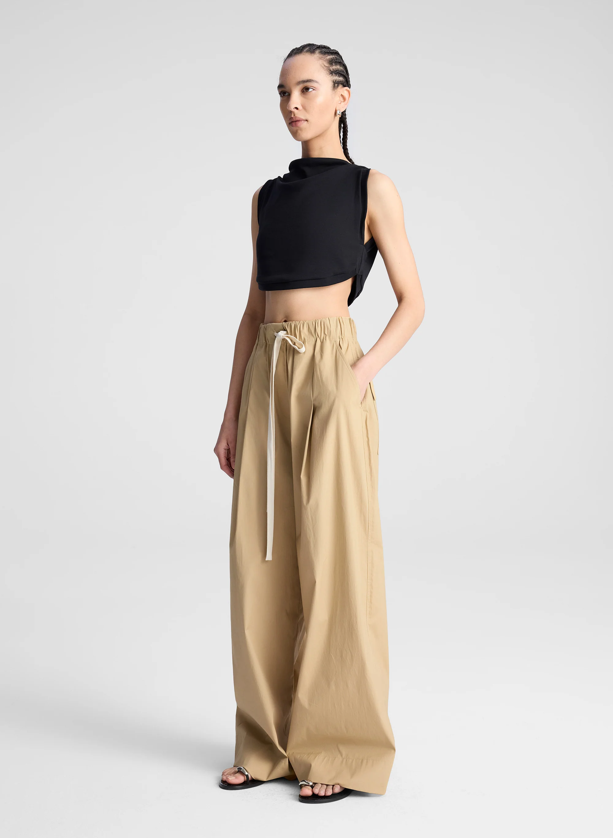 Jones Wide Leg Cotton Pant - Image 3