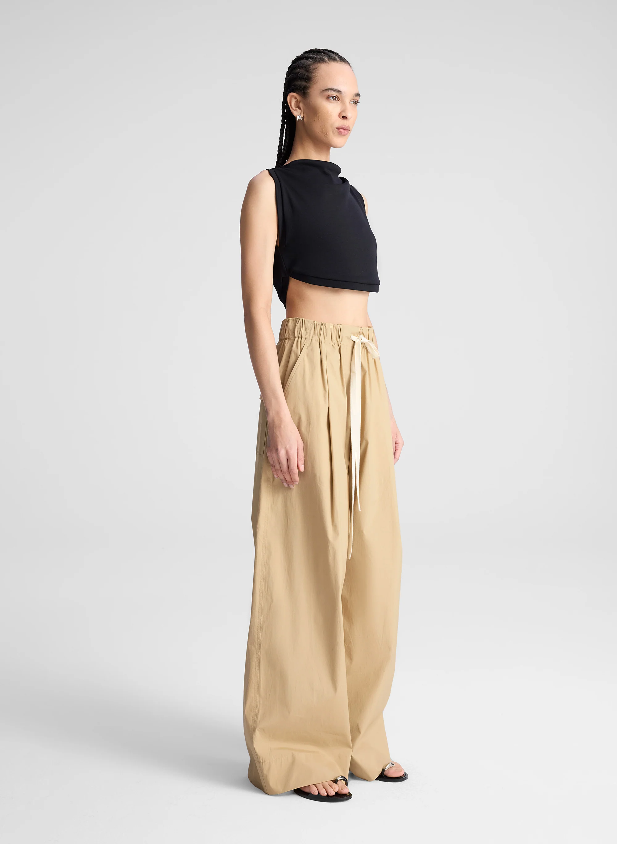 Jones Wide Leg Cotton Pant - Image 4
