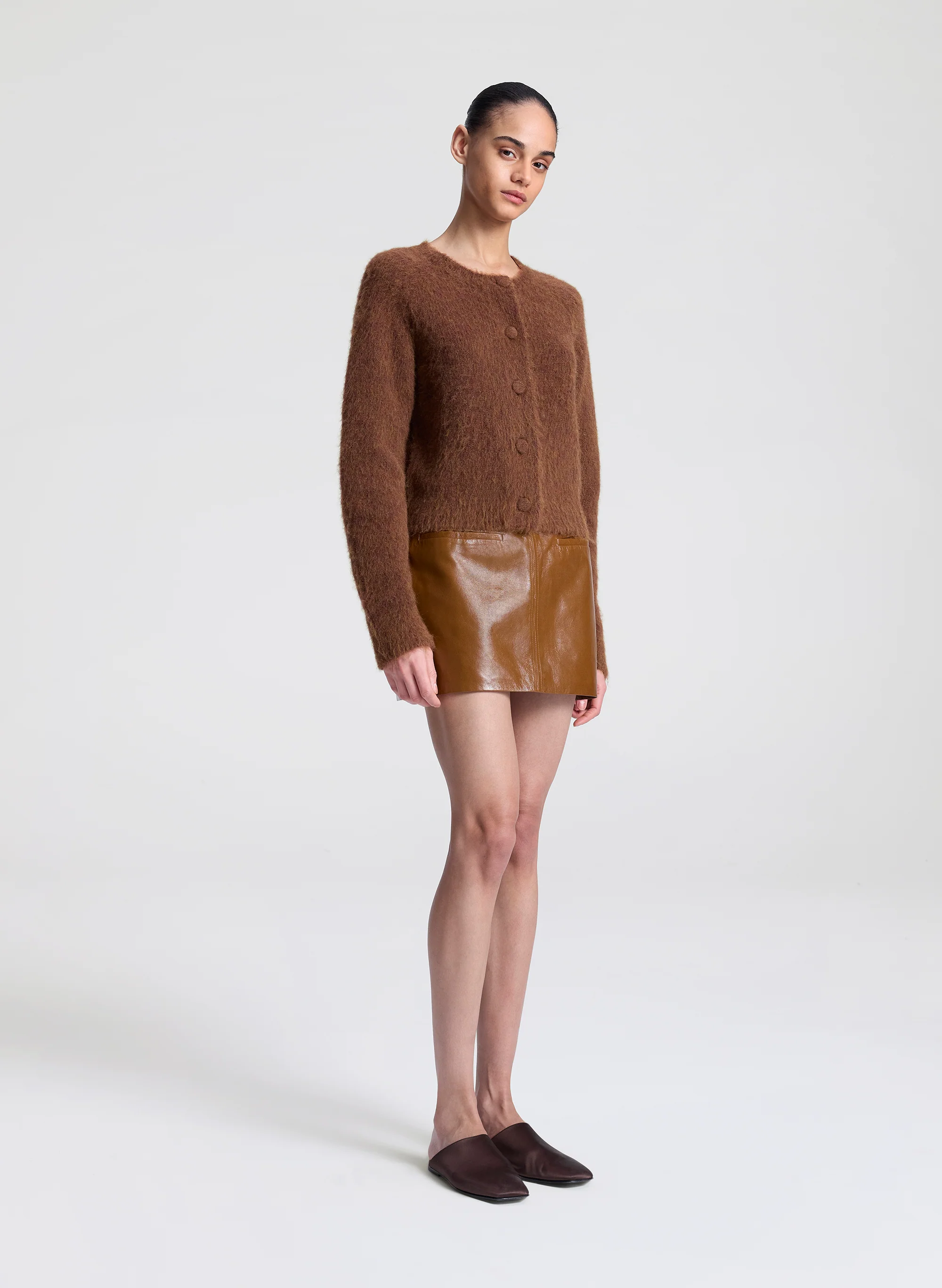 Lainie Brushed Alpaca Cardigan - Image 3