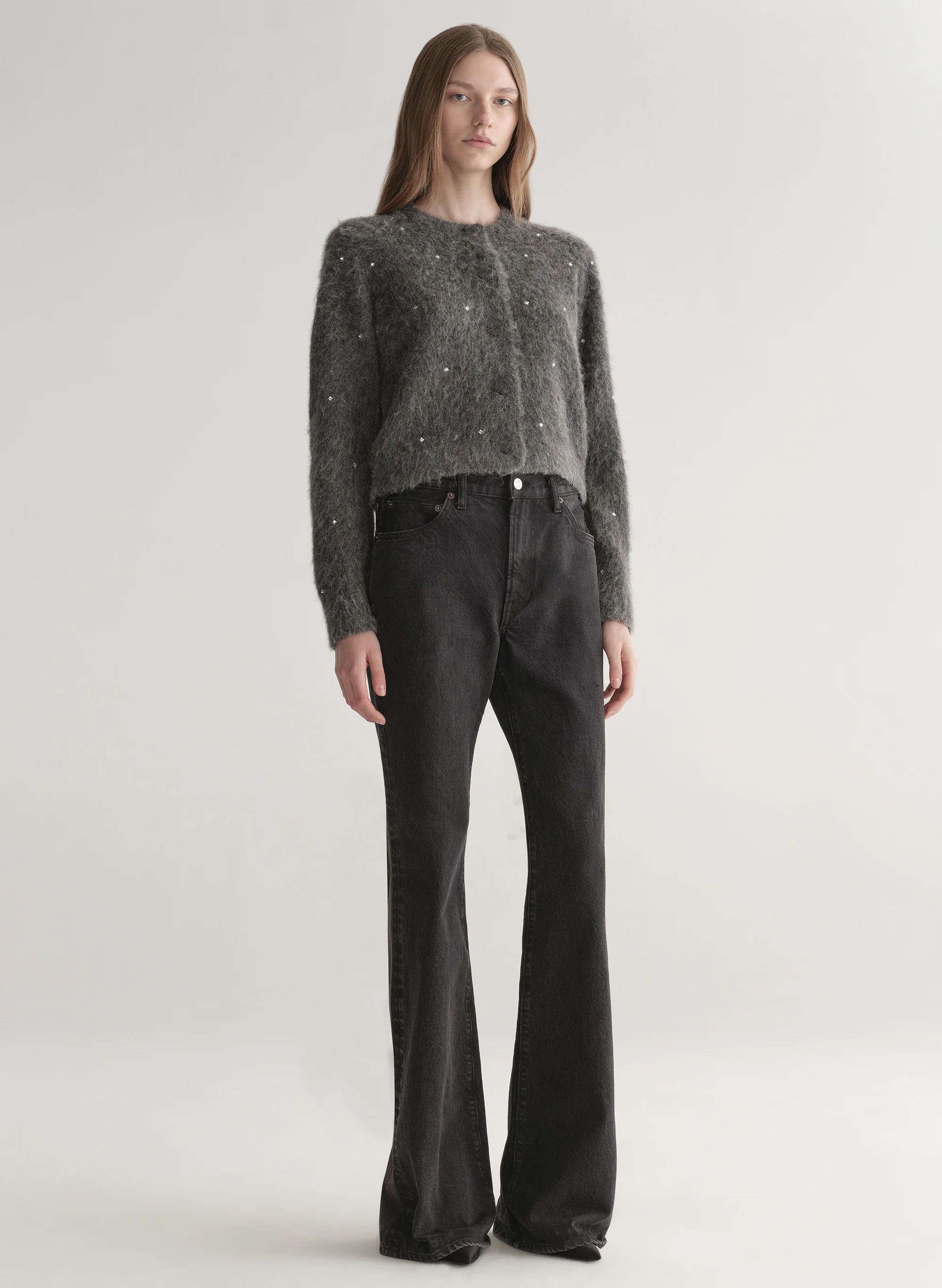 Lainie Embellished Brushed Alpaca Cardigan - Image 3