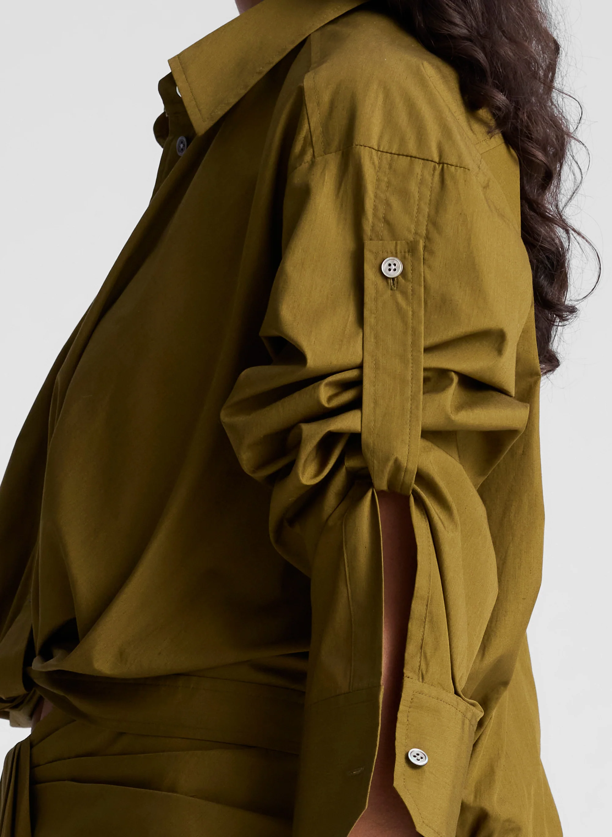 Leo Cropped Cotton Shirt - Image 3