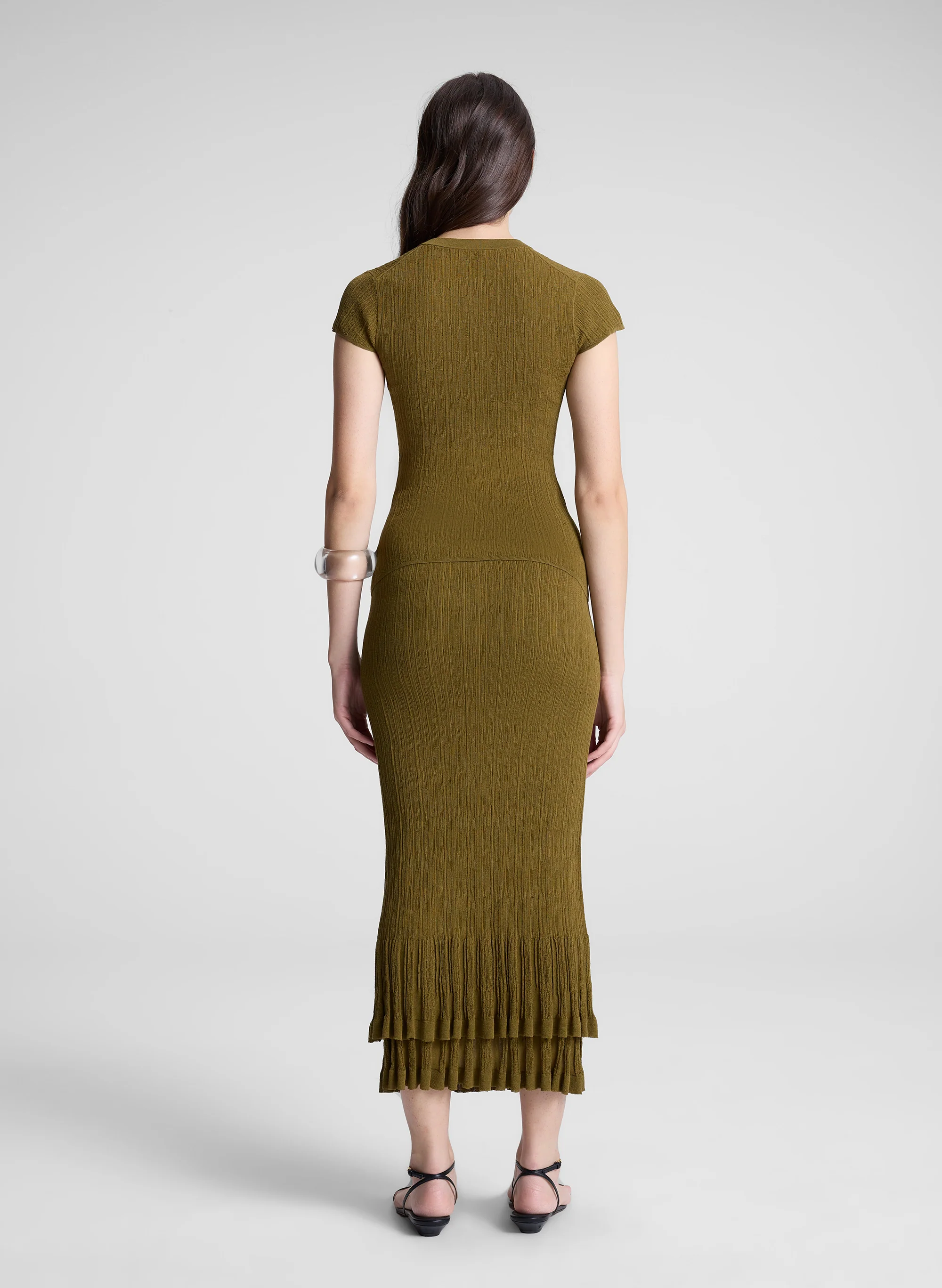 Lexi Fine Cotton Knit Midi Skirt - Image 5