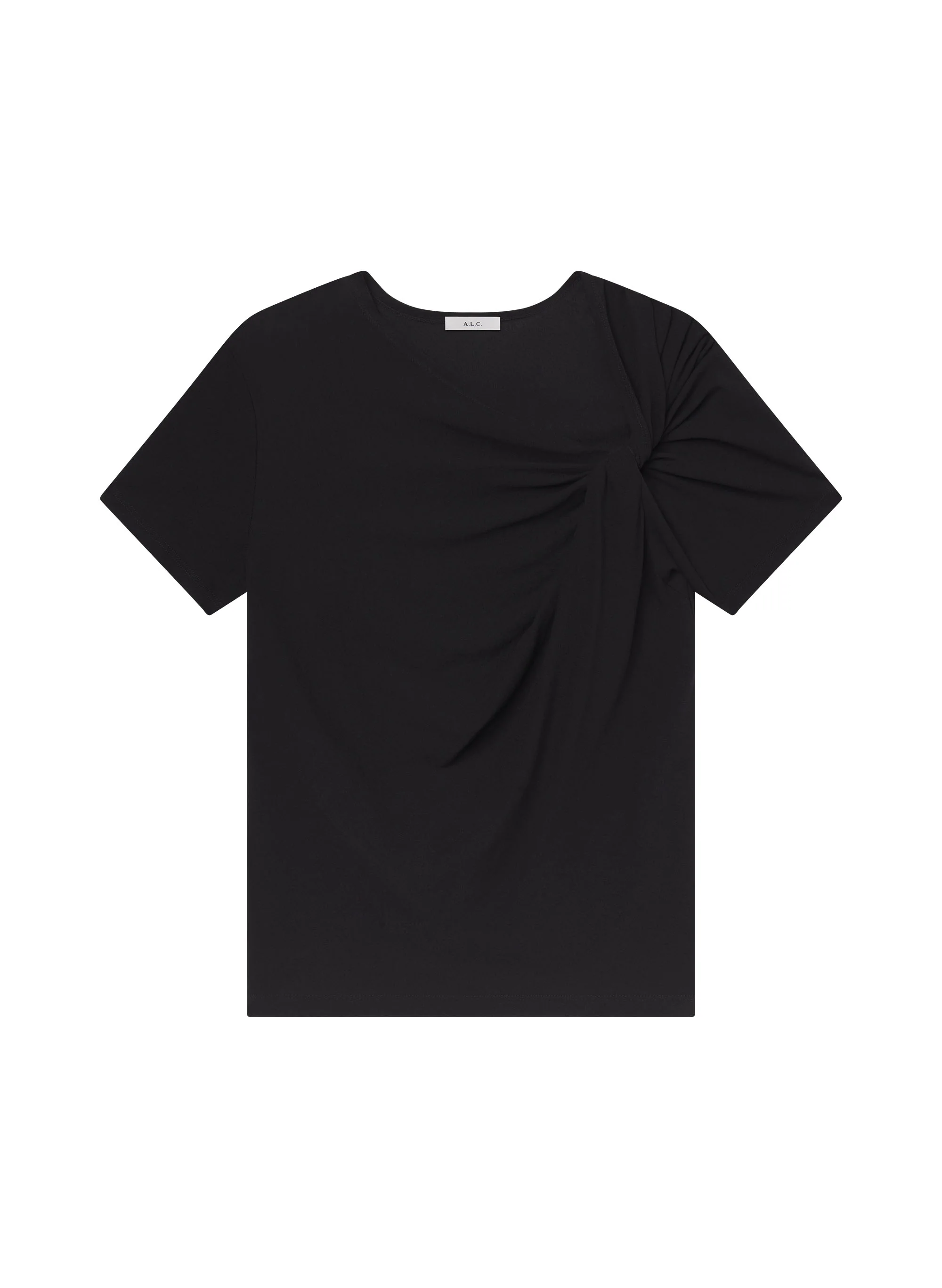 Liz Asymmetric Cotton Crepe Tee - Image 6