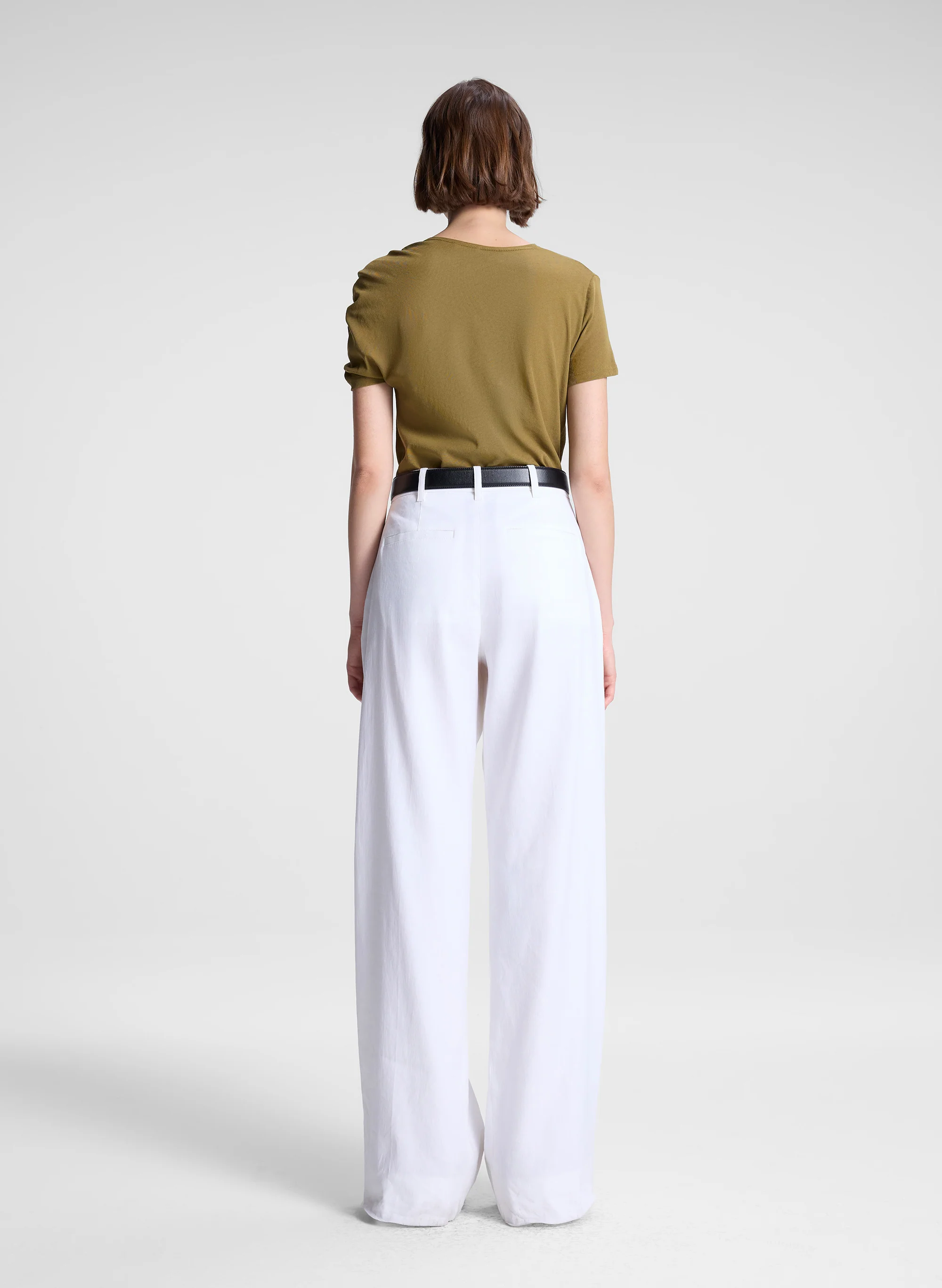Liz Asymmetric Cotton Crepe Tee - Image 5