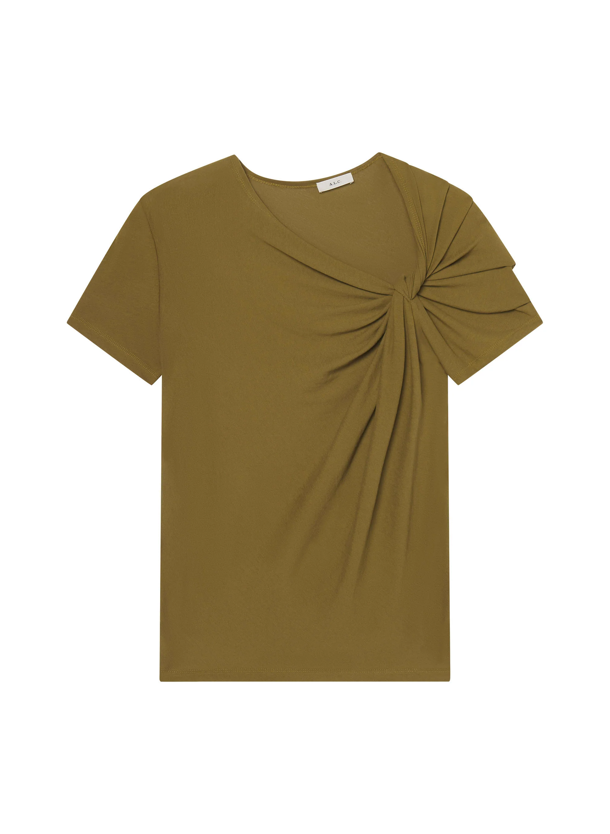 Liz Asymmetric Cotton Crepe Tee - Image 6