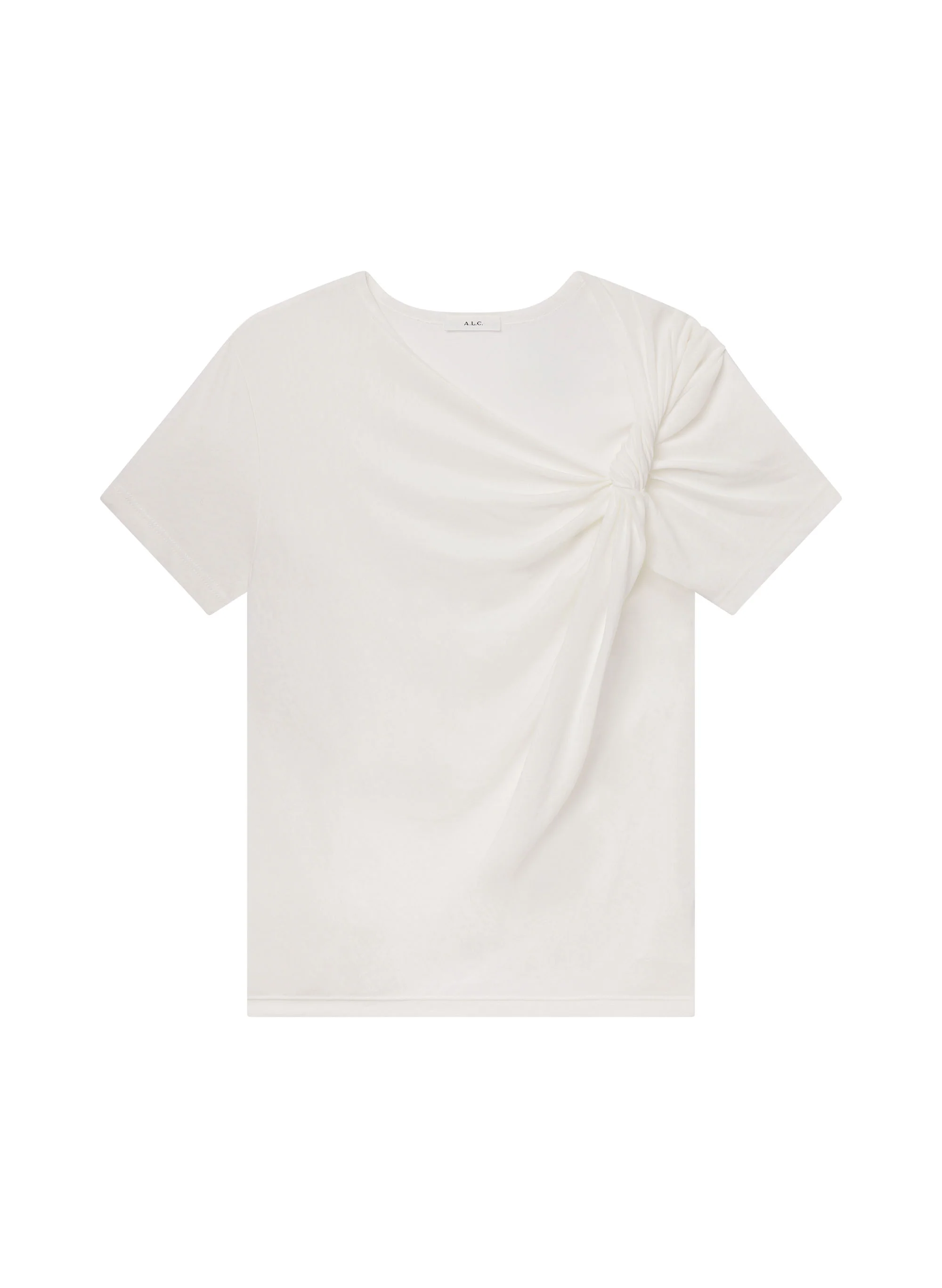Liz Asymmetric Cotton Crepe Tee - Image 6
