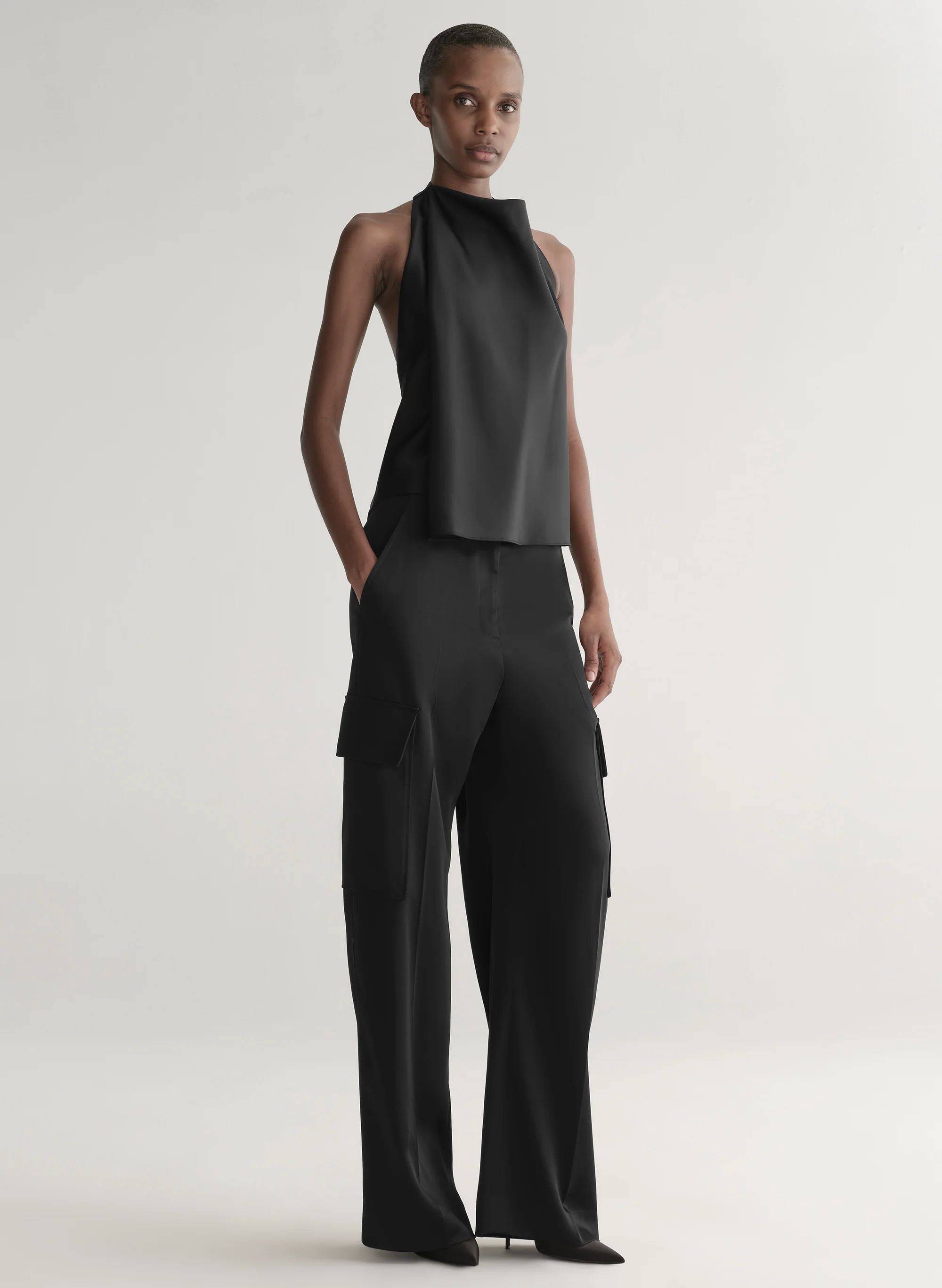 Logan Satin Cargo Pant - Image 3