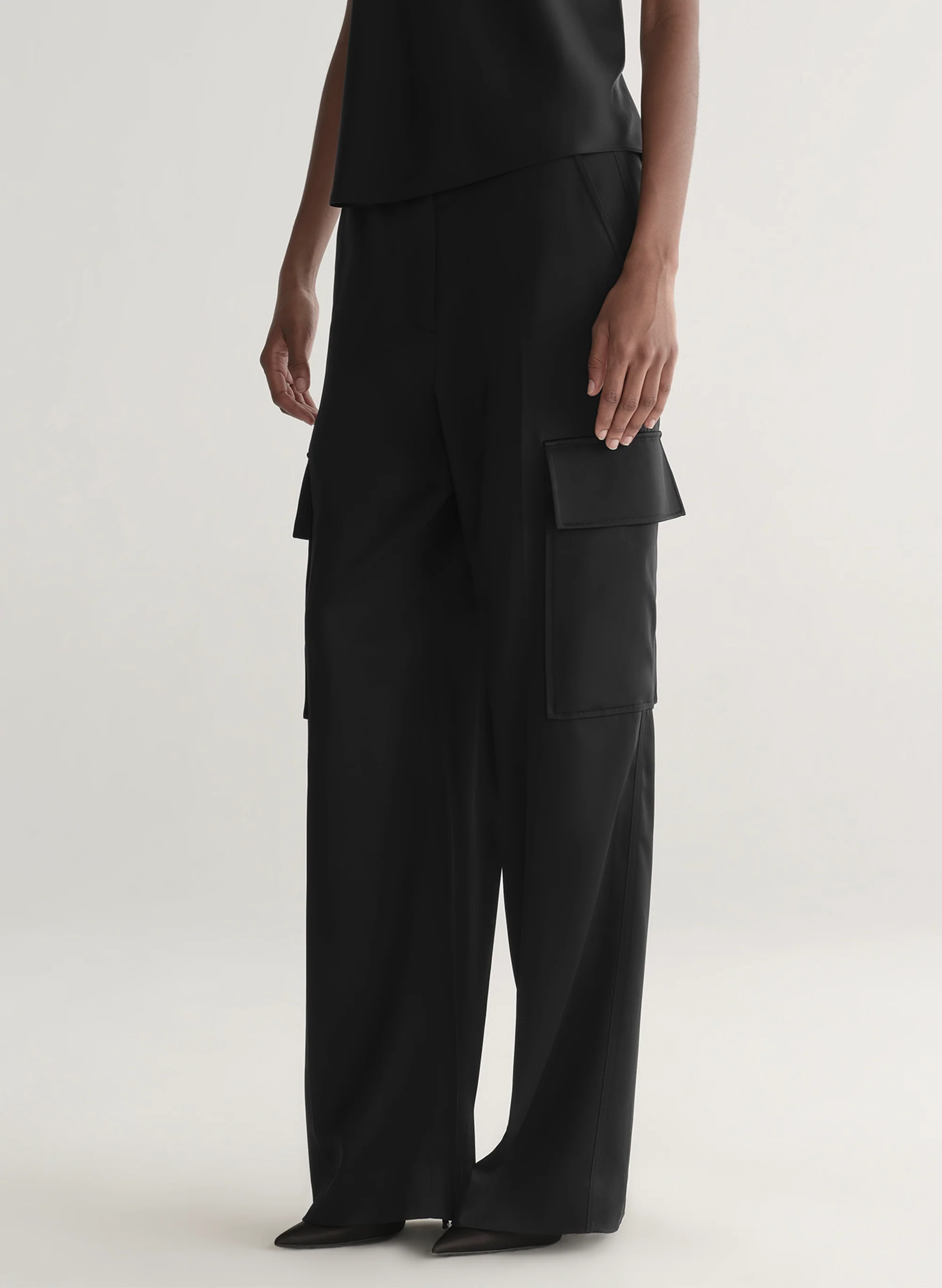 Logan Satin Cargo Pant - Image 4