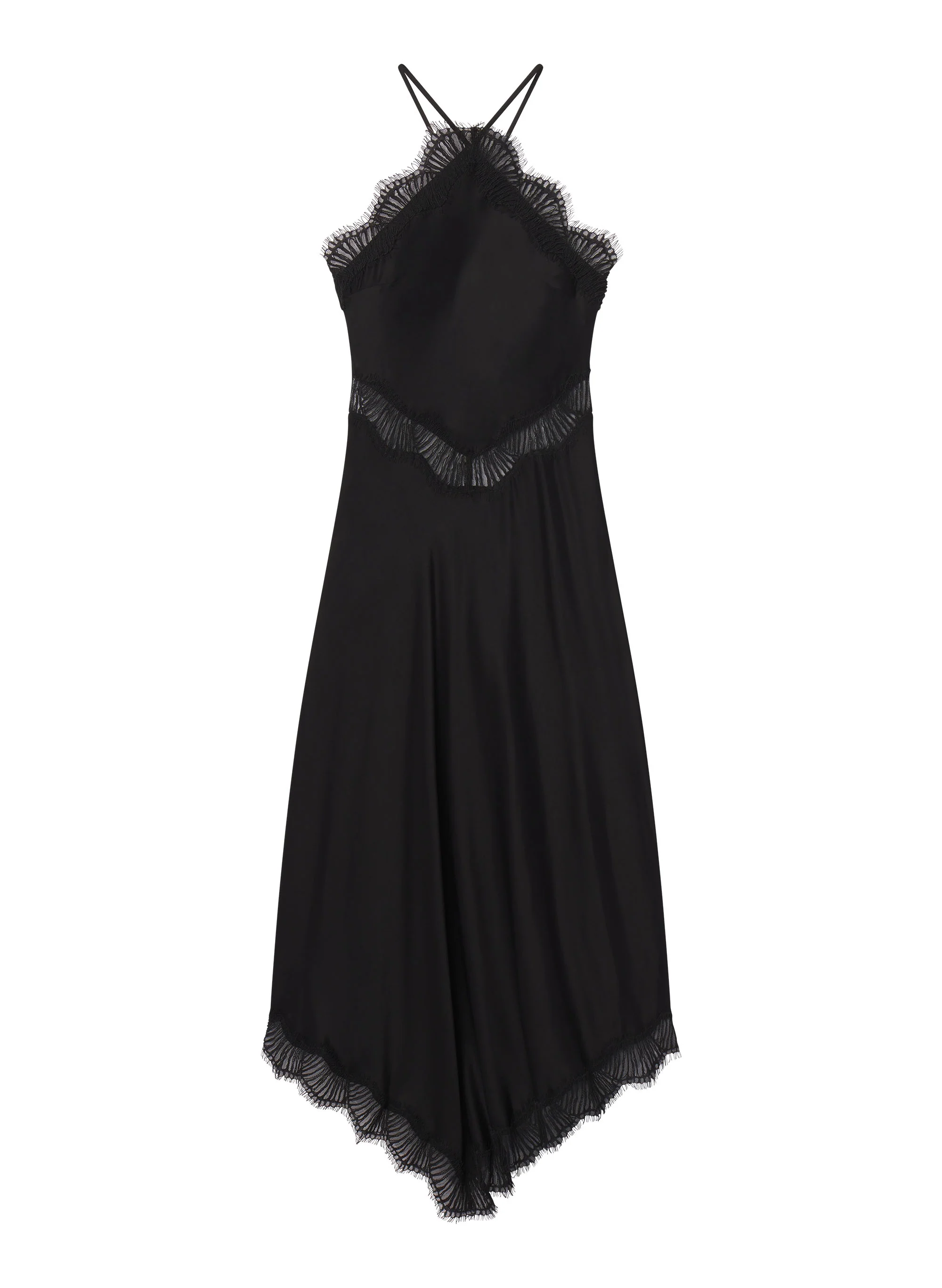 Lucia Satin and Lace Midi Dress - Image 8