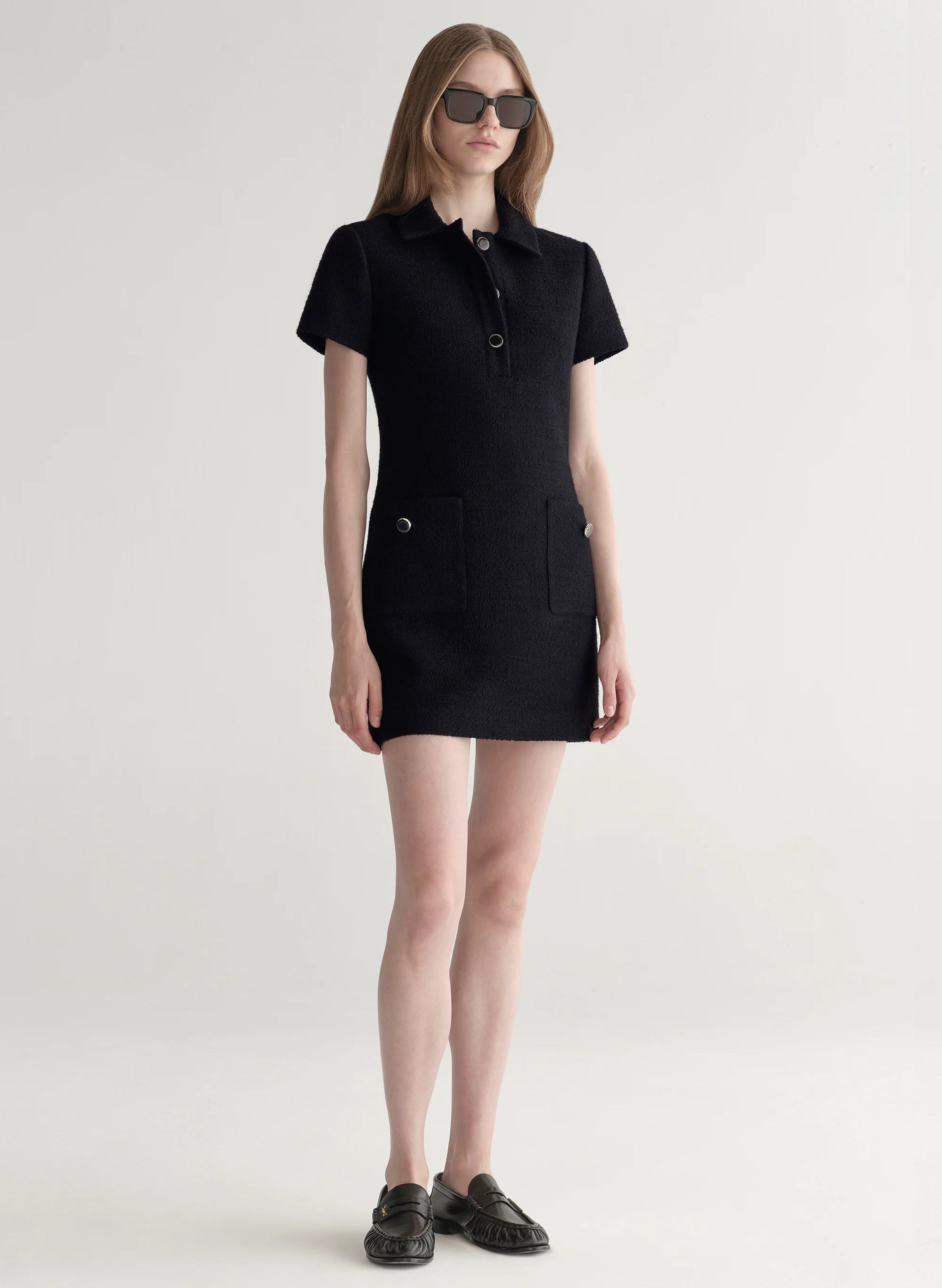 Marcie Cotton Boucle Mini Dress - Image 3
