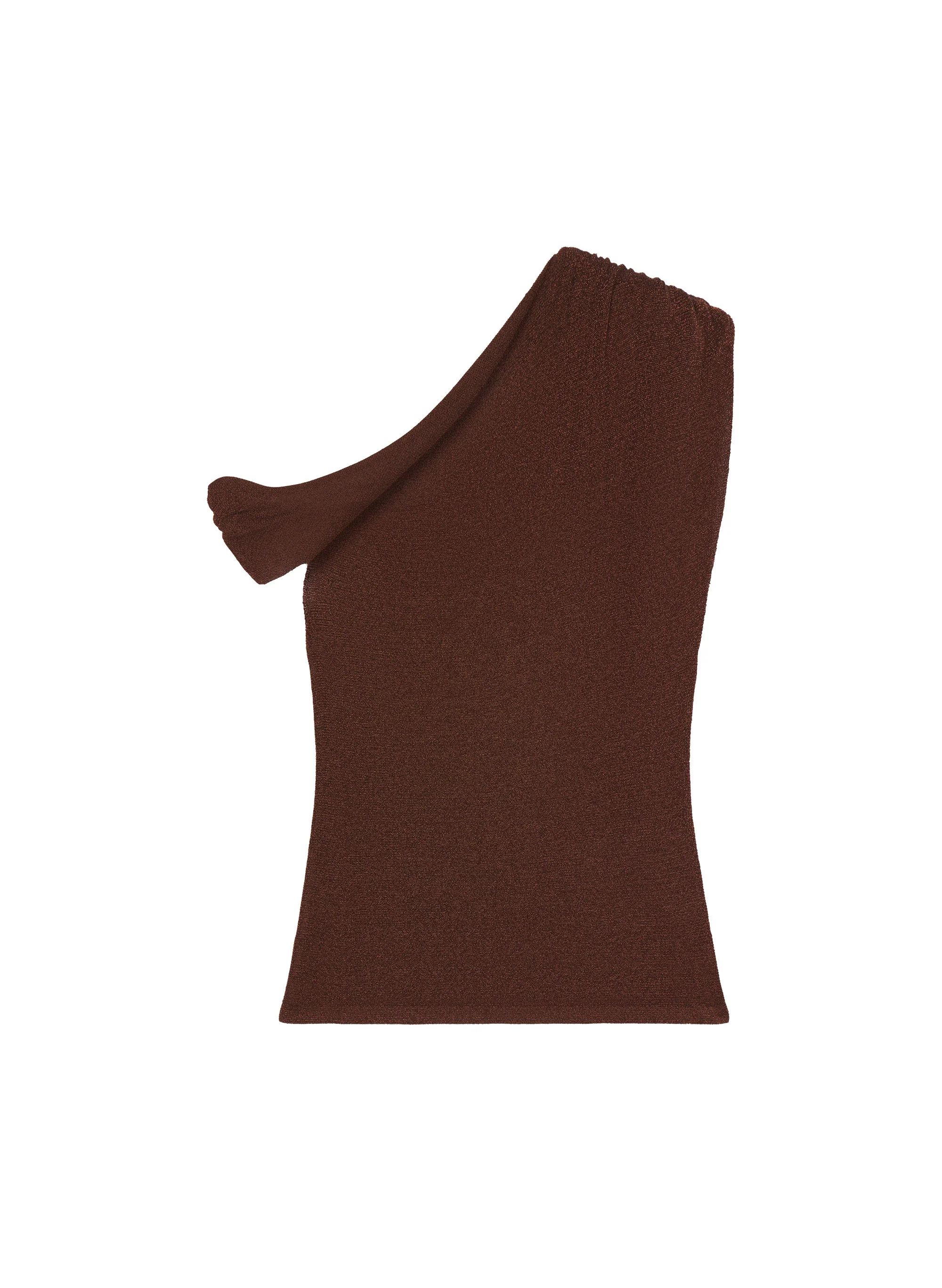 Mona Metallic Knit Asymmetric Top - Image 6