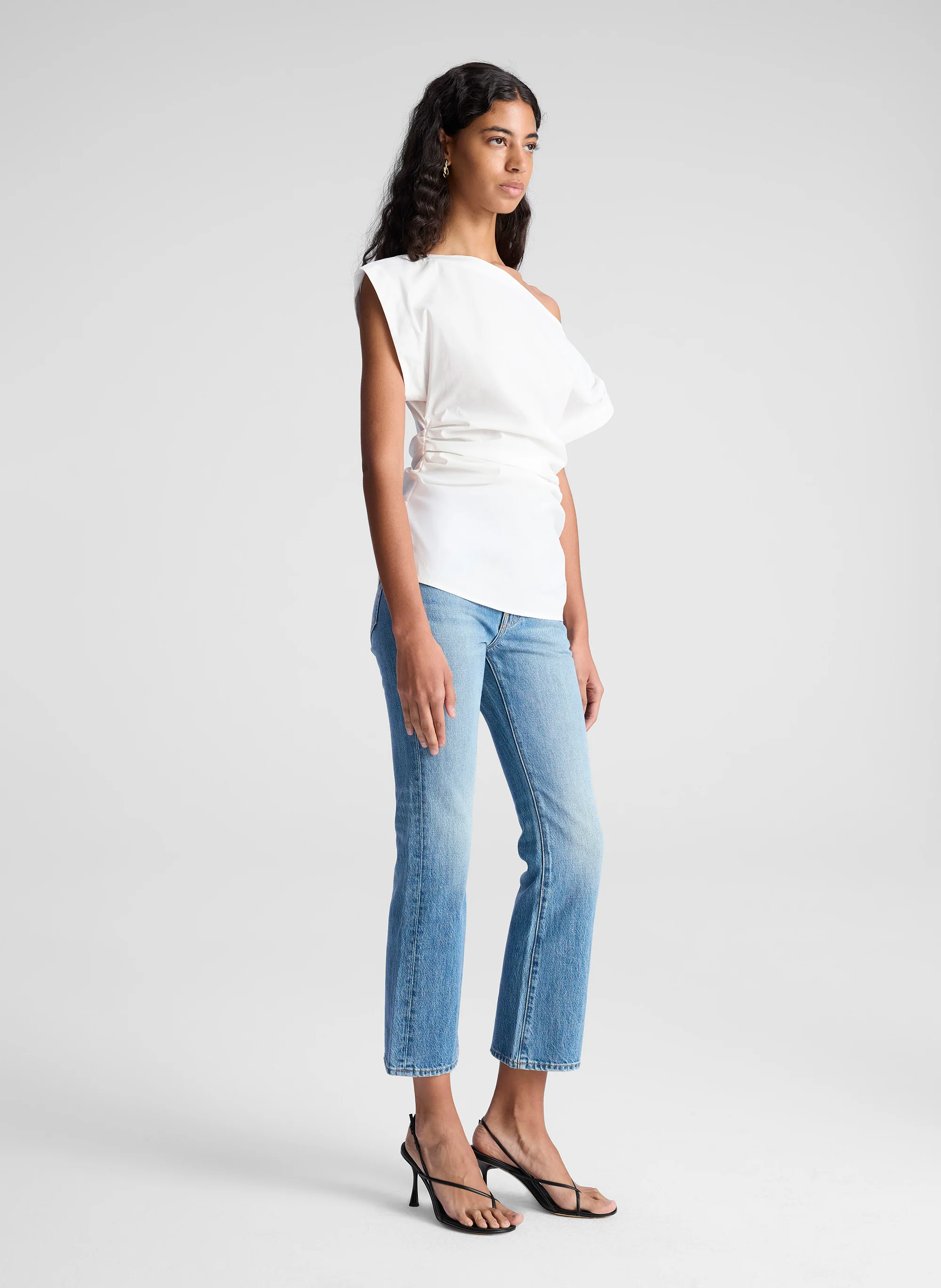 Nara Stretch Cotton Off Shoulder Top - Image 3