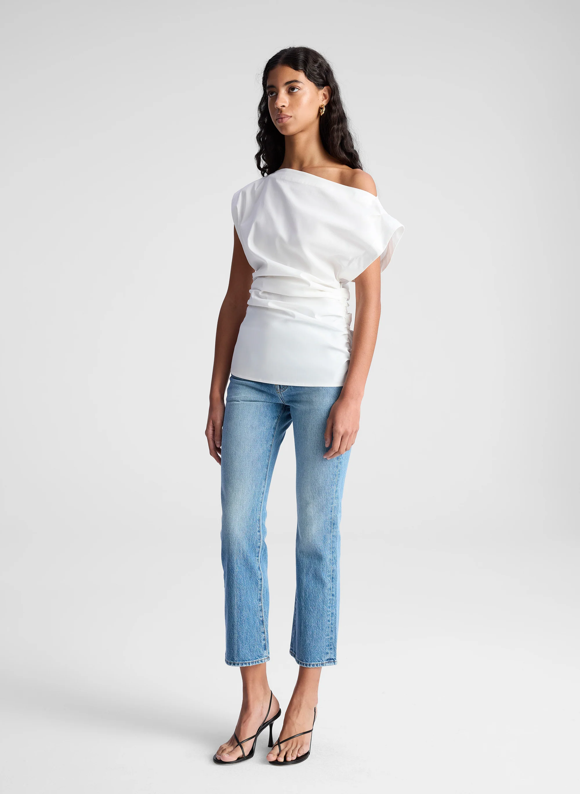 Nara Stretch Cotton Off Shoulder Top - Image 4
