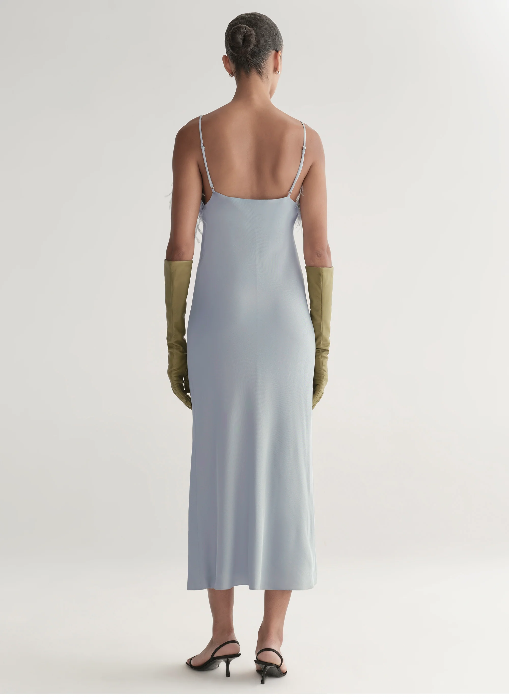 Odette Feather Trimmed Midi Dress - Image 5