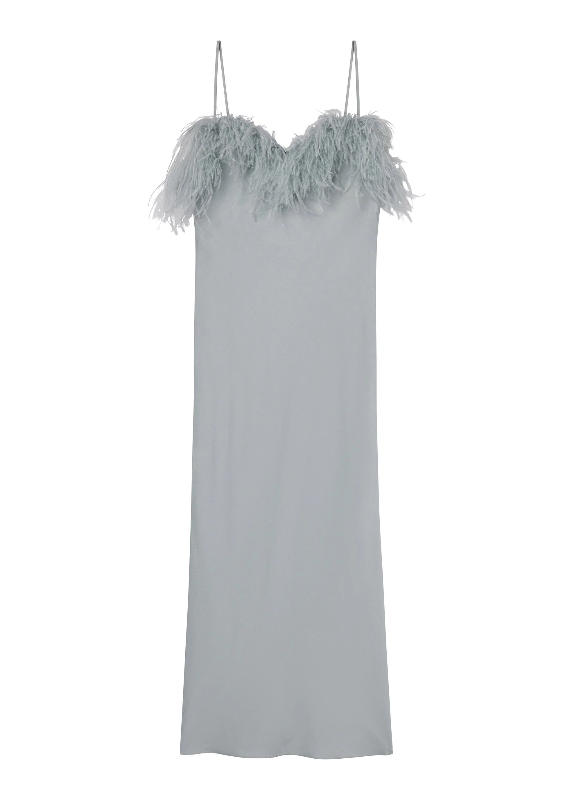 Odette Feather Trimmed Midi Dress - Image 6