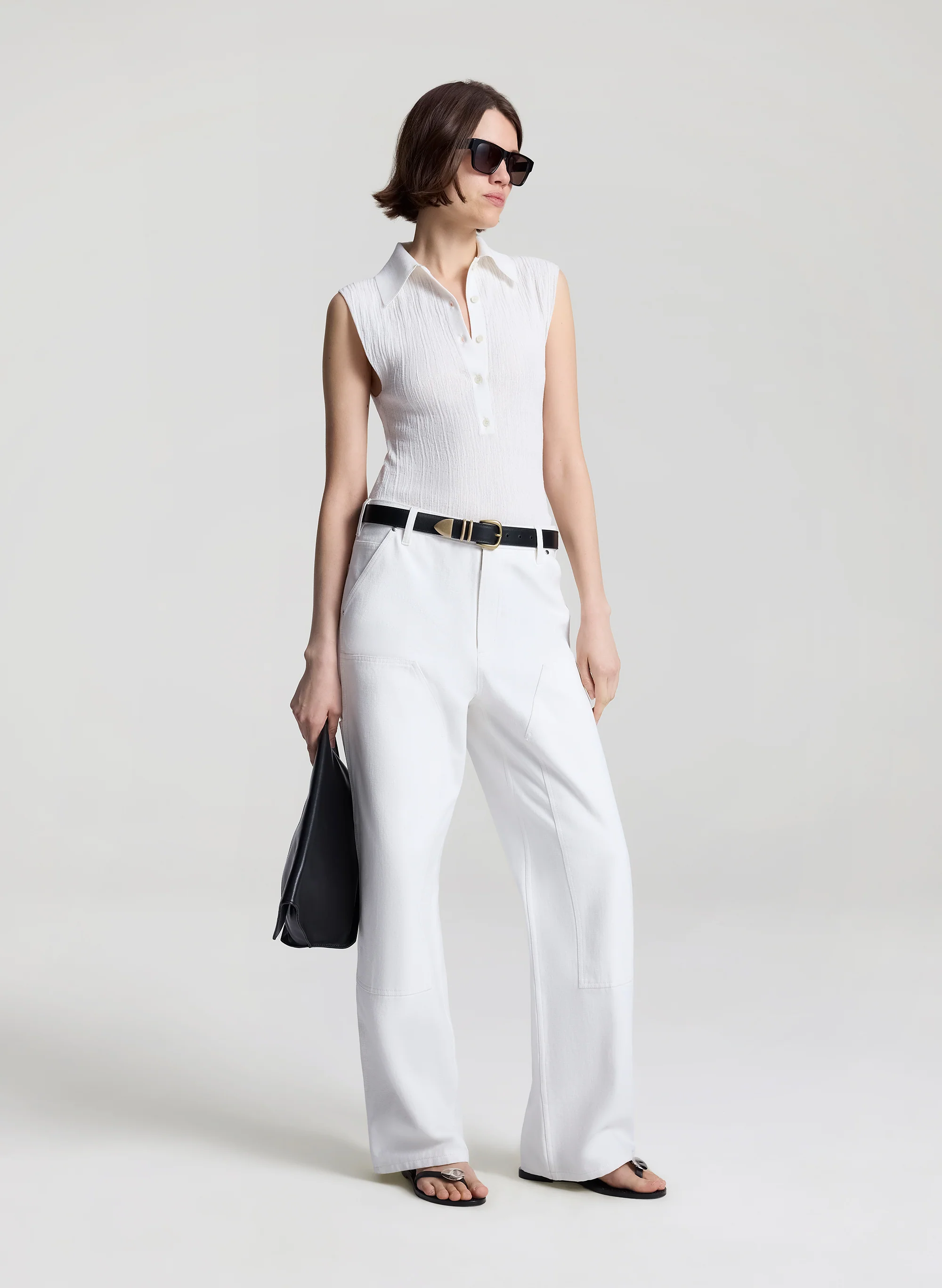 Ollie Fine Cotton Knit Polo Top - Image 3