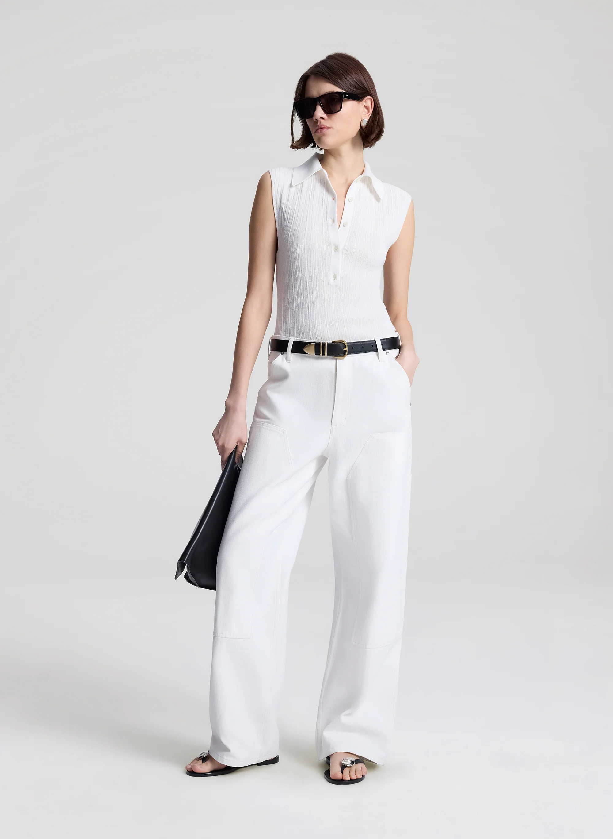 Ollie Fine Cotton Knit Polo Top - Image 4