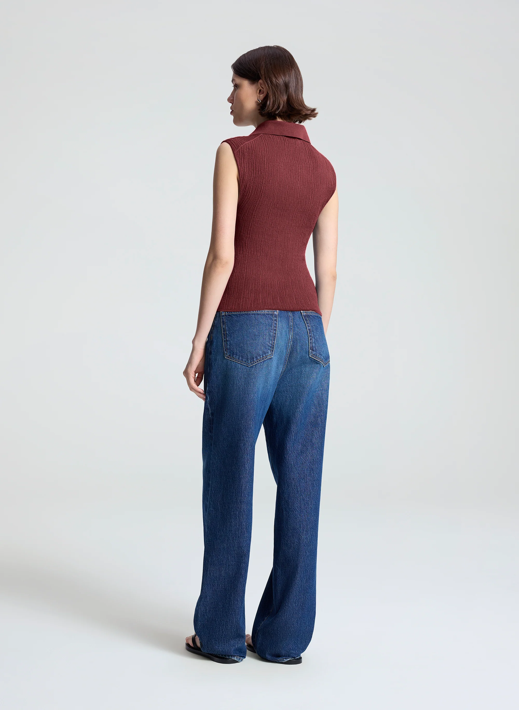 Ollie Fine Cotton Knit Polo Top - Image 5