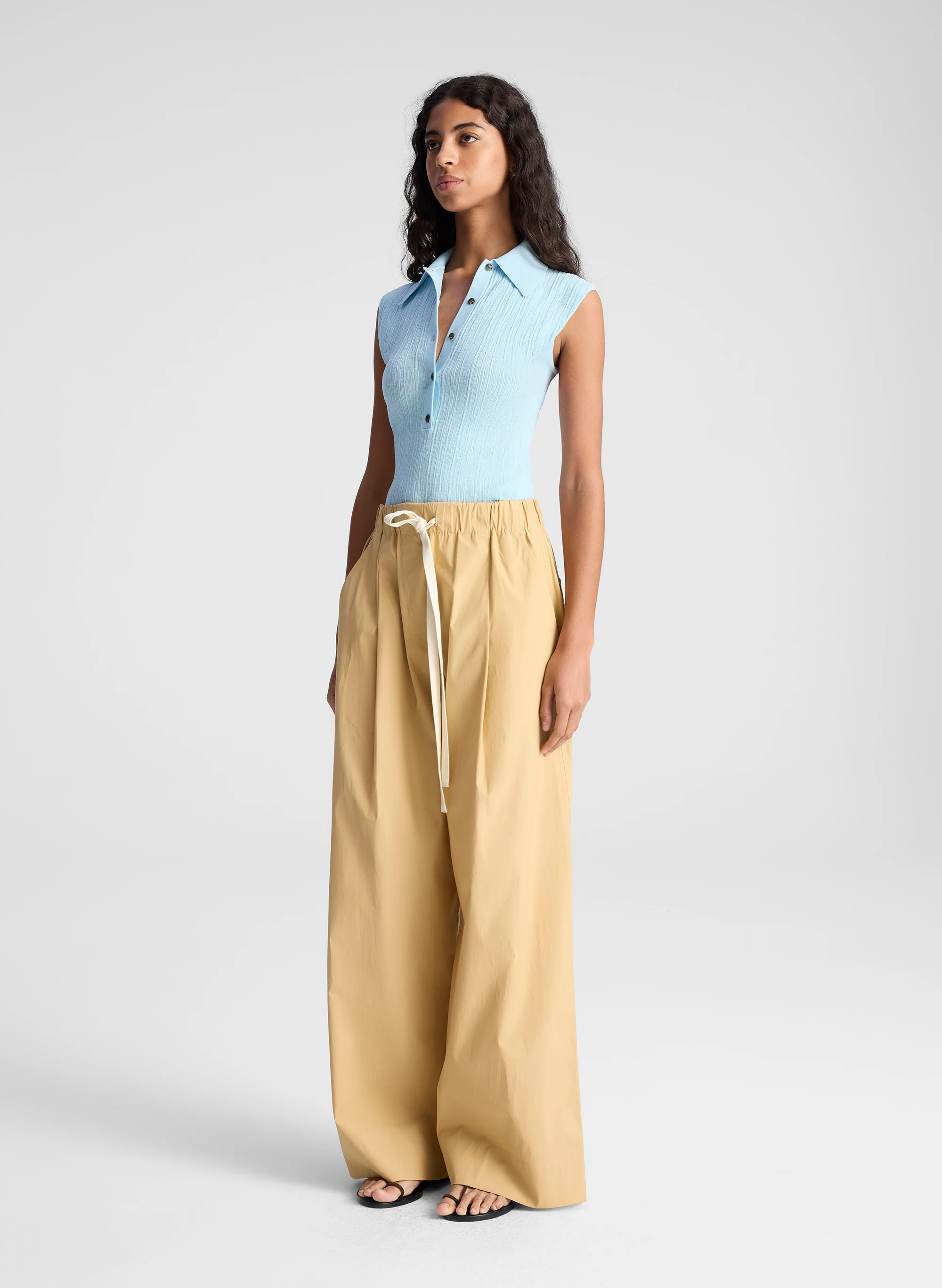 Ollie Fine Cotton Knit Polo Top - Image 4