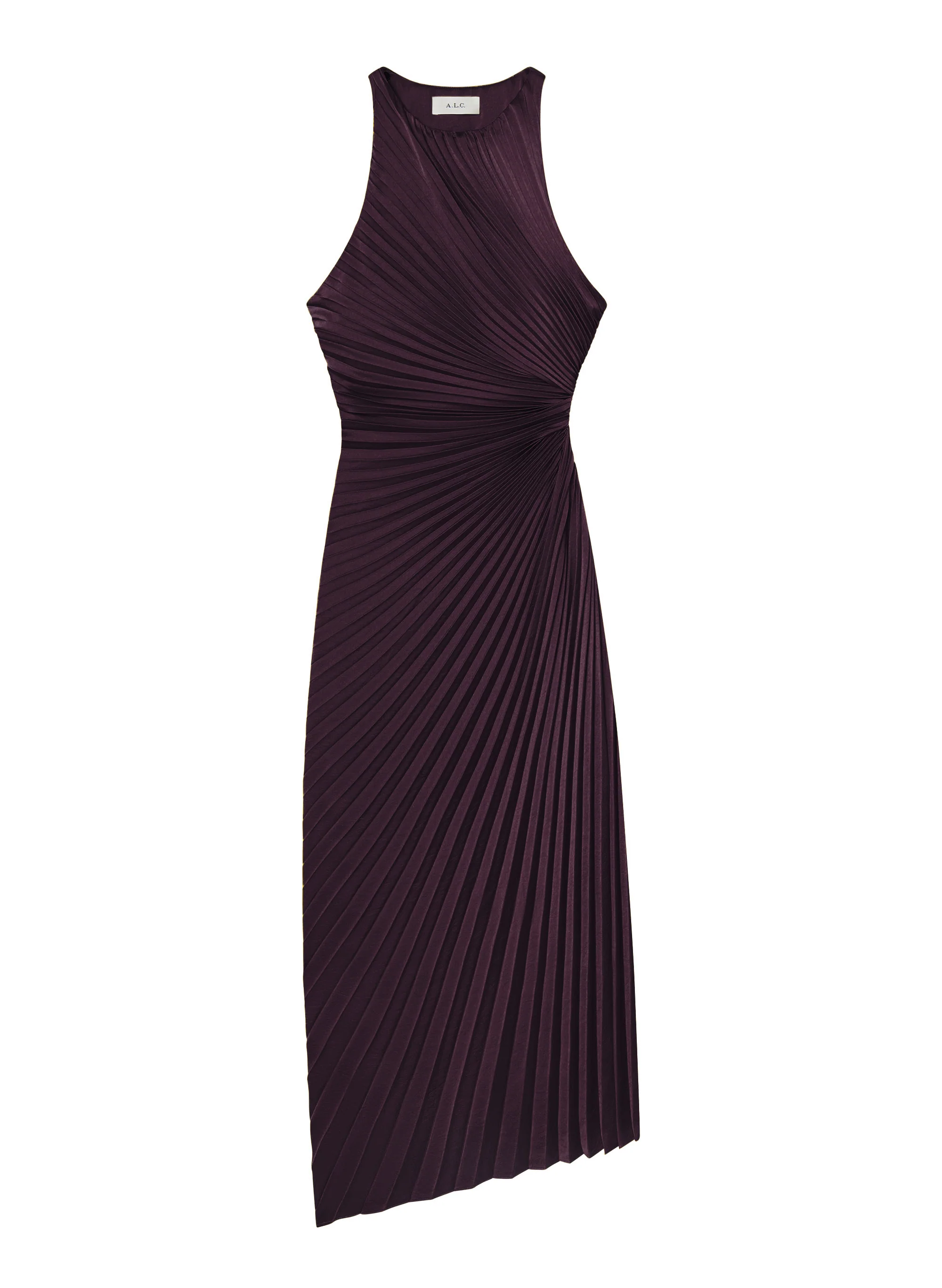 Reagan Satin Pleated Midi Dress - Image 6